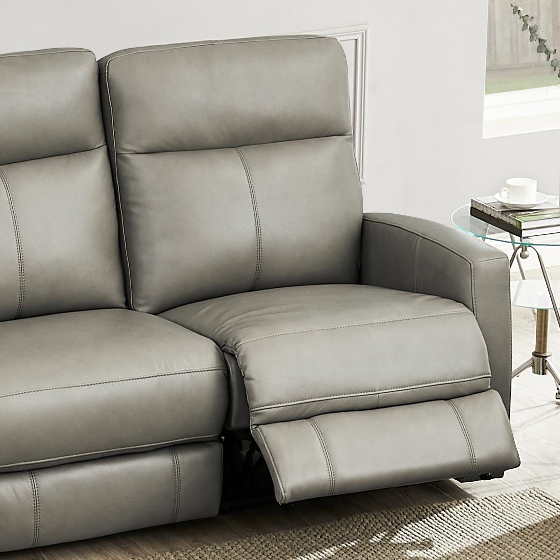  Amax Leather Modena 6806 Power Reclining Sofa - Bravo Concrete IMAGE 15