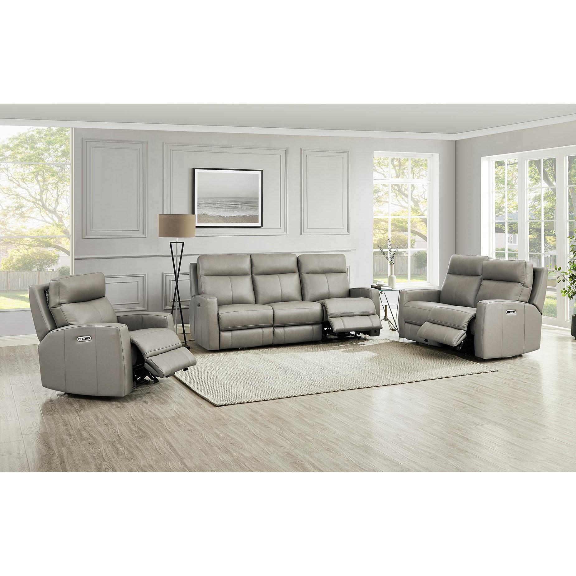  Amax Leather Modena 6806-10P2Z-2376 Power Recliner - Bravo Concrete IMAGE 15