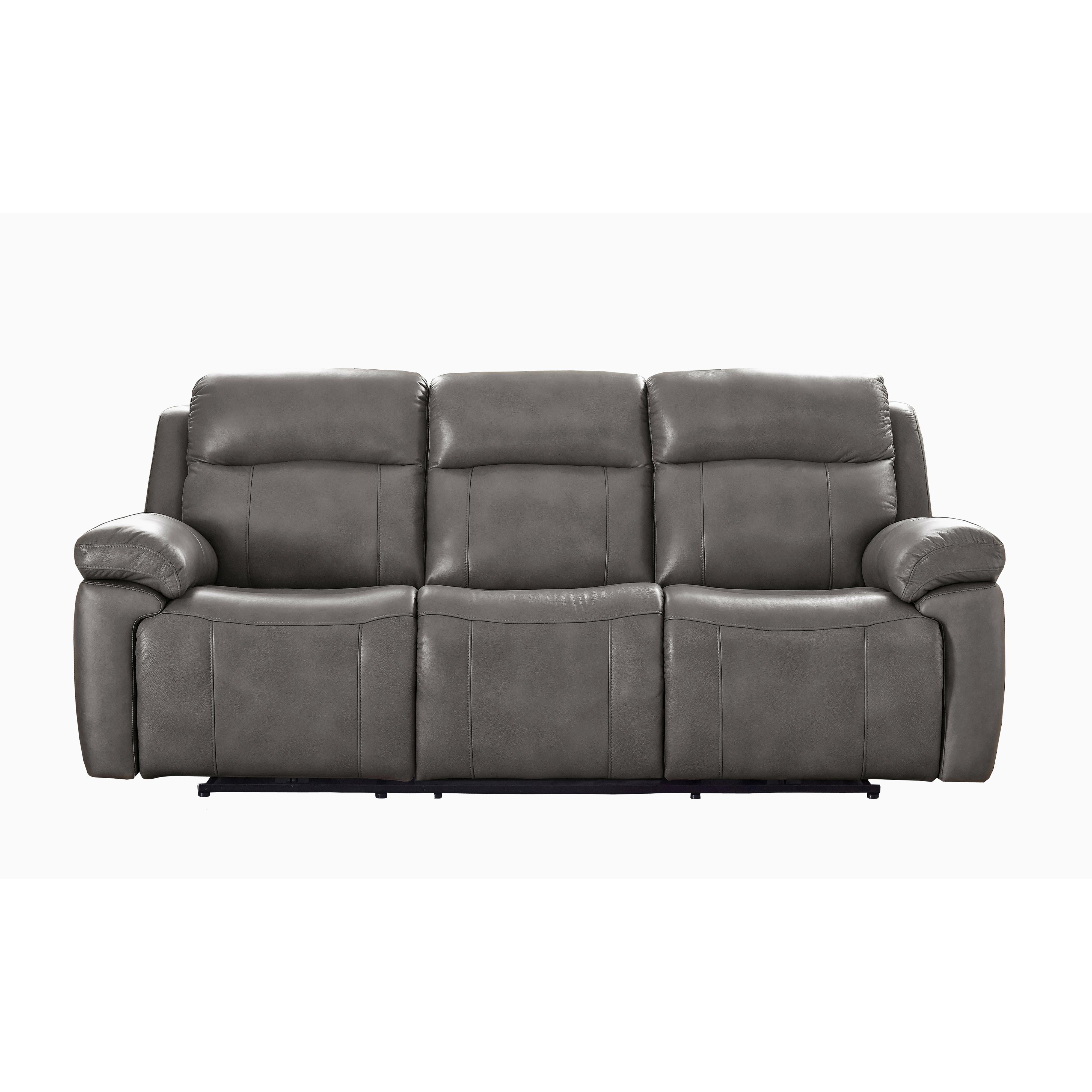  Amax Leather Sydney 6565 Power Reclining Zero Gravity Sofa - Chatham Grey IMAGE 1