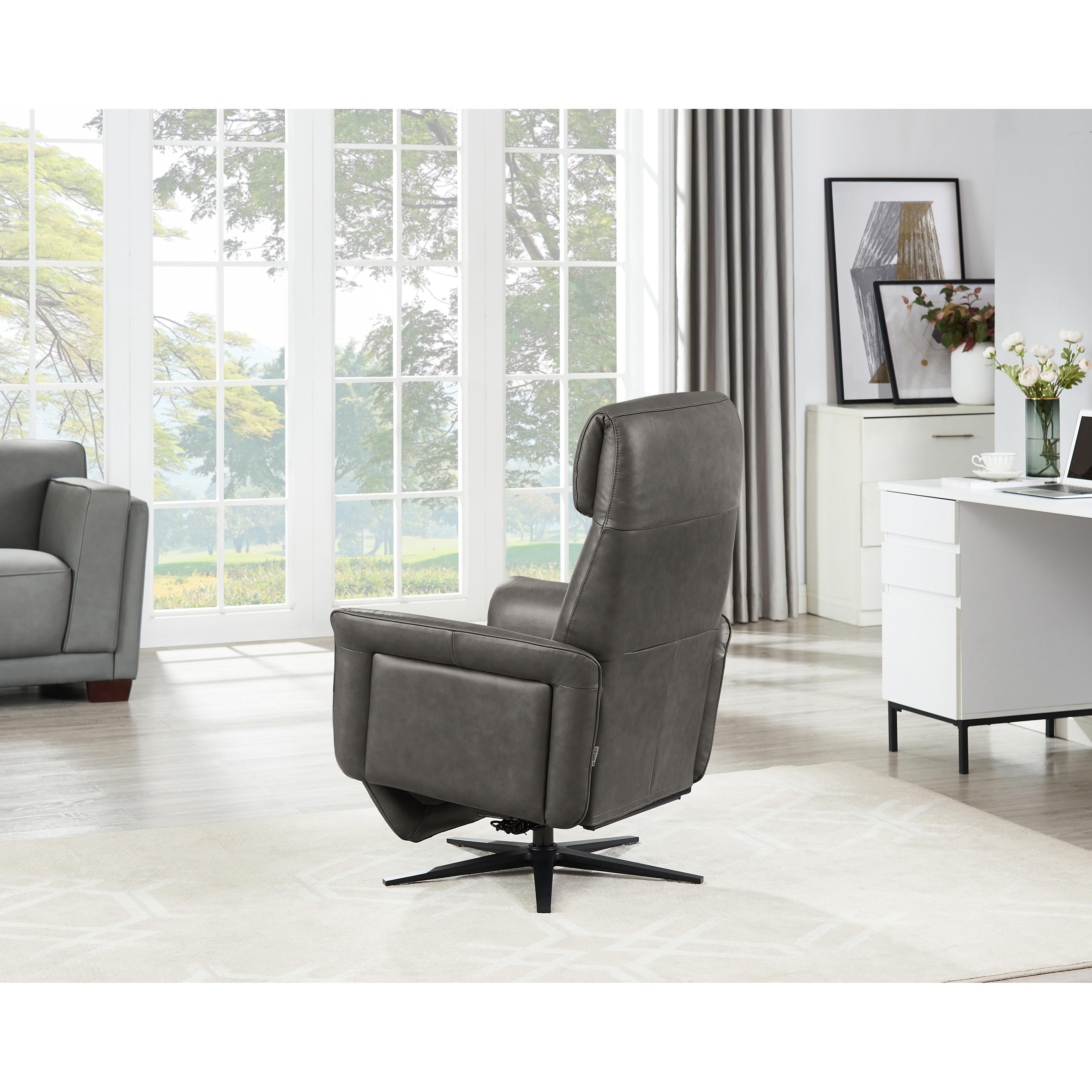  Amax Leather Tulip 8001S-10PSB-5258 Power Swivel Recliner with Battery Pack - Ash IMAGE 15