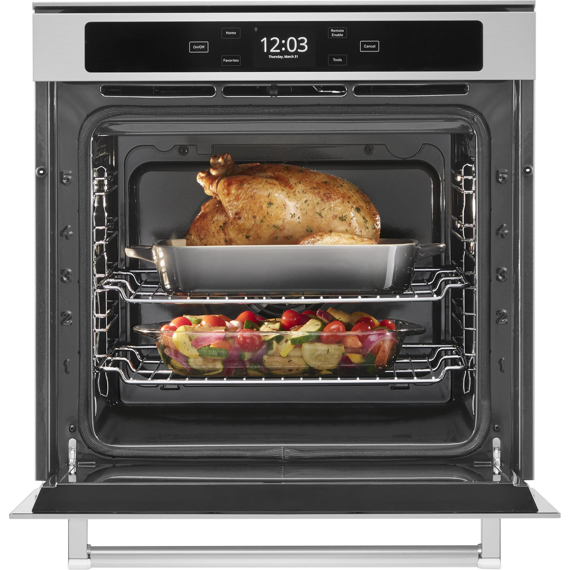 KitchenAid 24-inch, 2.9 cu. ft. Built-in Single Wall Oven with Wi-Fi Connectivity YKOSC504PPS IMAGE 2