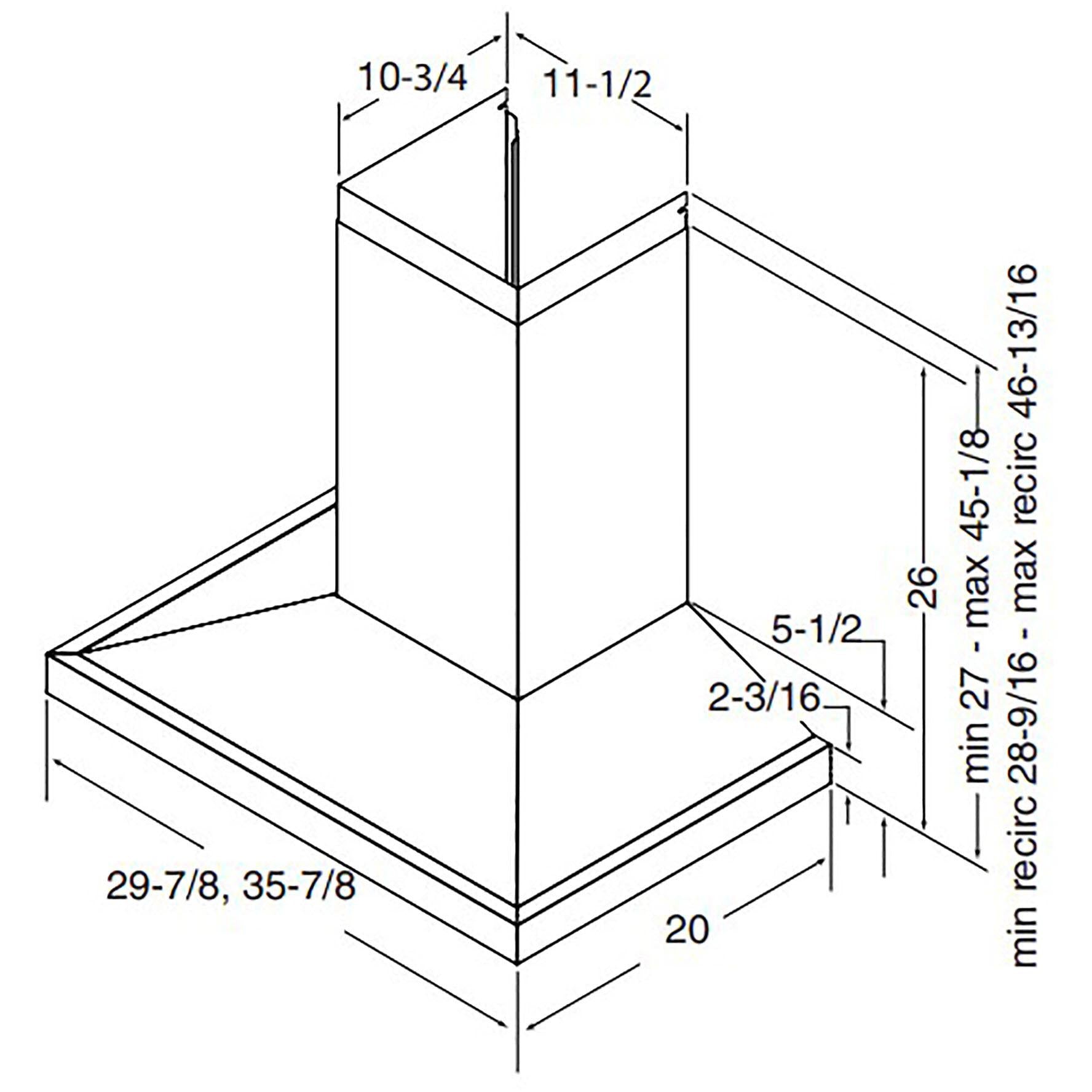  Best 30-inch WCS1 Series Wall Chimney Hood WCS1306SS IMAGE 8
