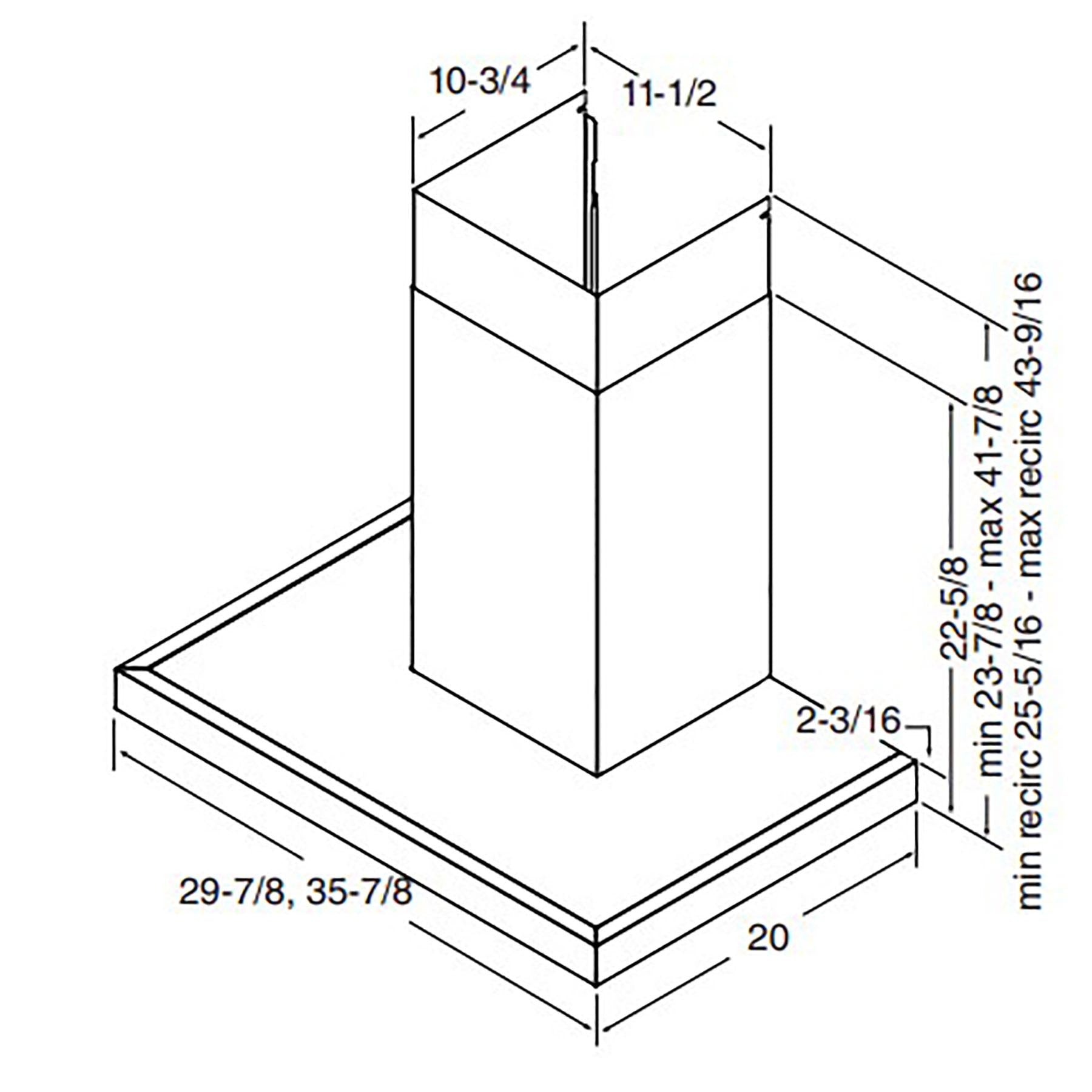  Best 30-inch WCS1 Series Wall Chimney Hood WCT1306SS IMAGE 6