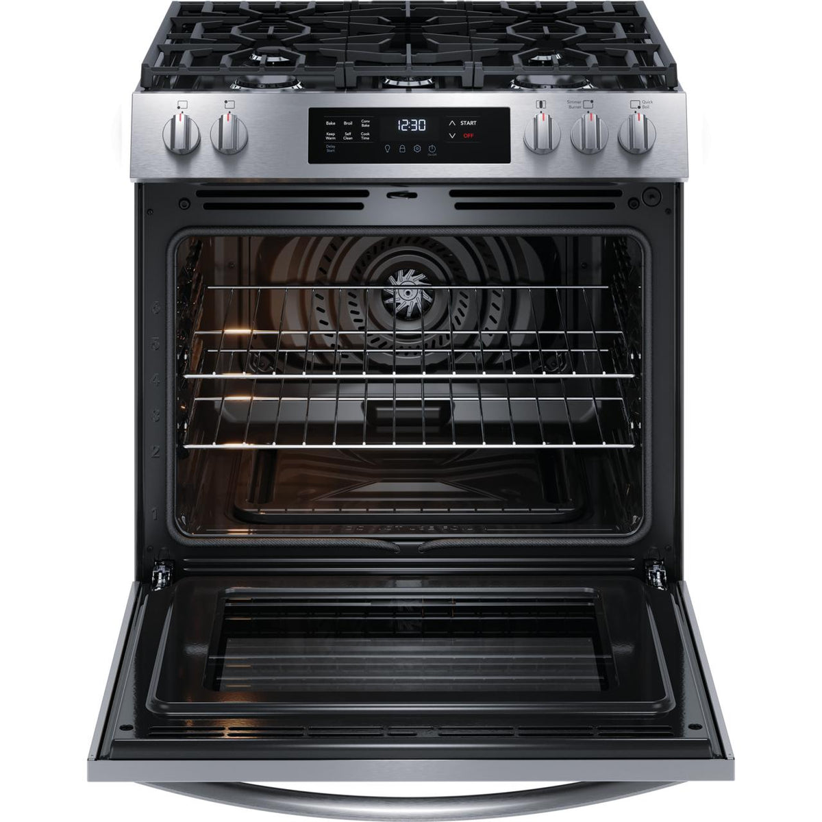  Frigidaire 30-inch Freestanding Gas Range FCFG3083AS IMAGE 3