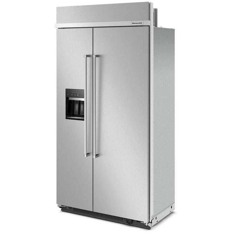 KitchenAid 42-inch, 25.1 cu. ft. Built-in Side-by-Side Refrigerator with External Water and Ice Dispensing System KBSD702MSS IMAGE 3