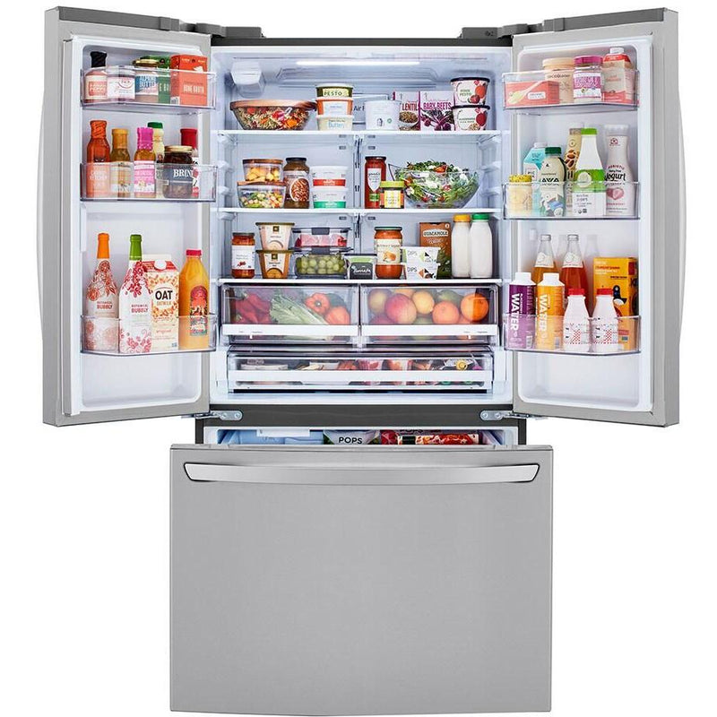 LG 36-inch, 28.7 cu. ft. Freestanding French 3-Door Refrigerator with IcePlus™ LRFCS29D6S IMAGE 2
