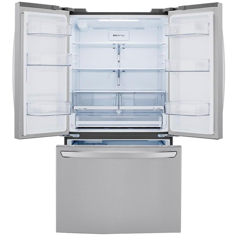 LG 36-inch, 28.7 cu. ft. Freestanding French 3-Door Refrigerator with IcePlus™ LRFCS29D6S IMAGE 3