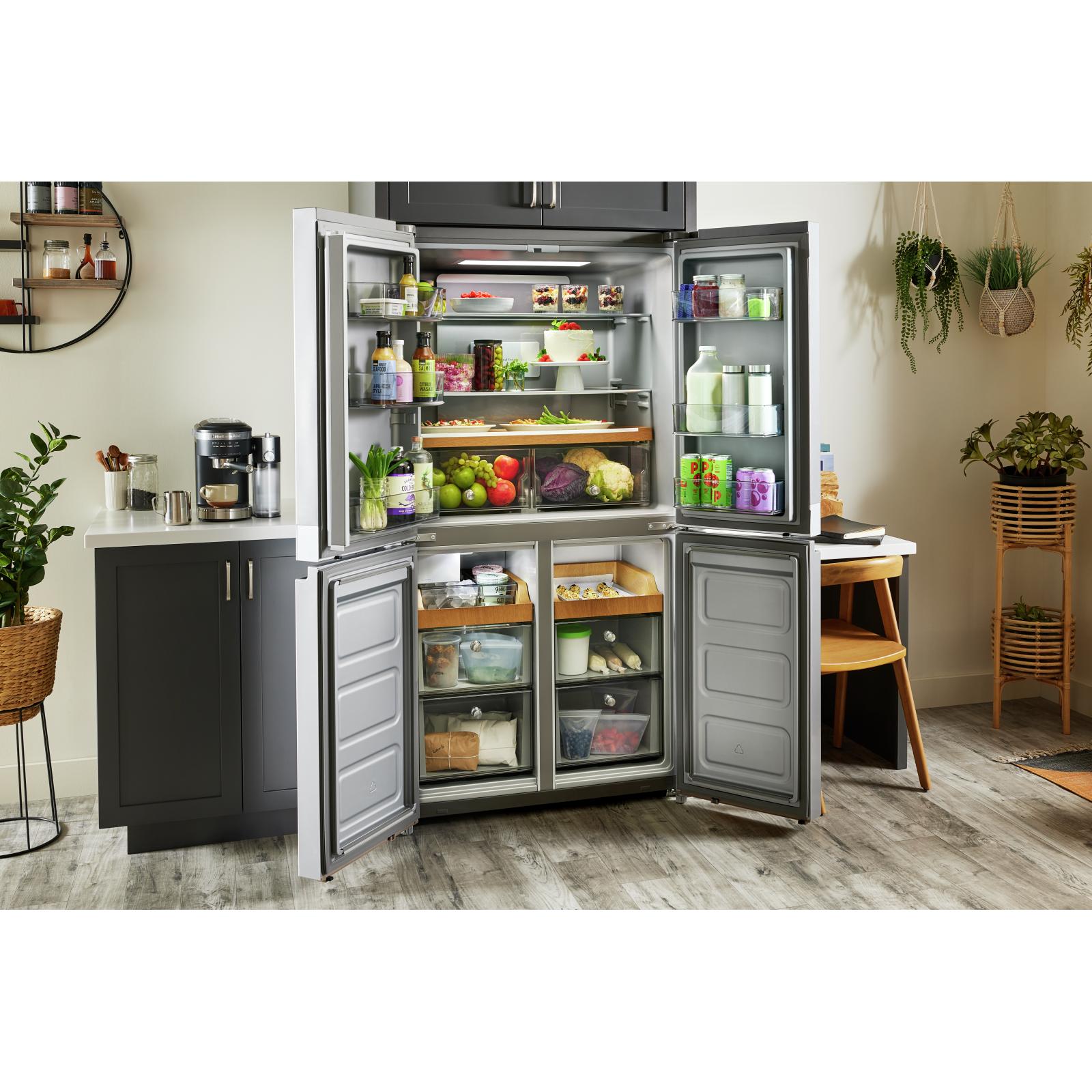  KitchenAid 36-inch, 19.4 cu. ft. Counter-Depth 4-Door Refrigerator with PrintShield™ Finish KRQC506MPS IMAGE 20