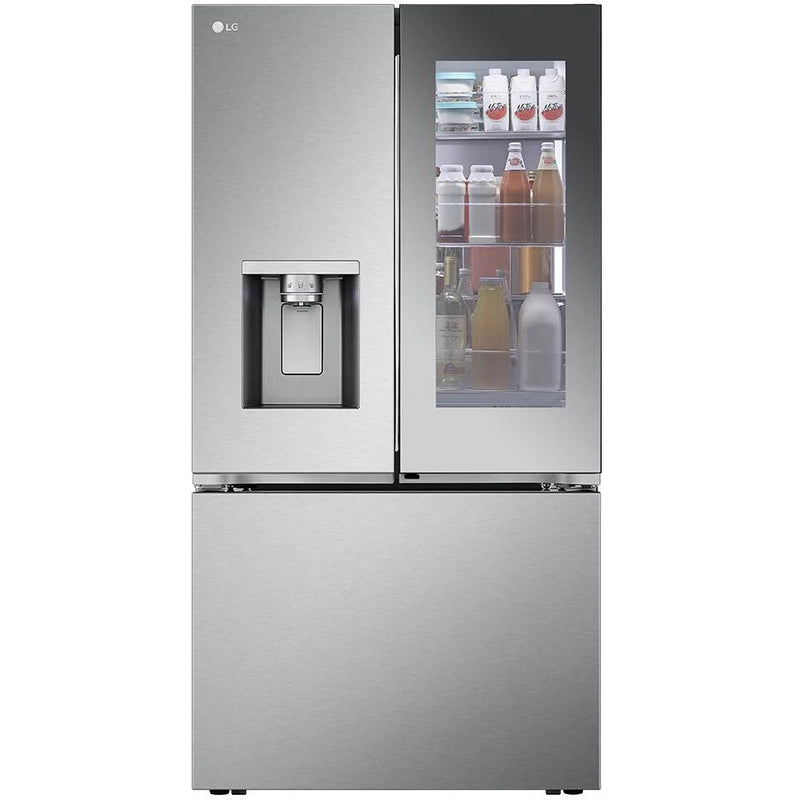 LG 36-inch, 26 cu. ft. Counter-Depth MAX™ French 3-Door Refrigerator with Mirror InstaView® LRYKC2606S IMAGE 3