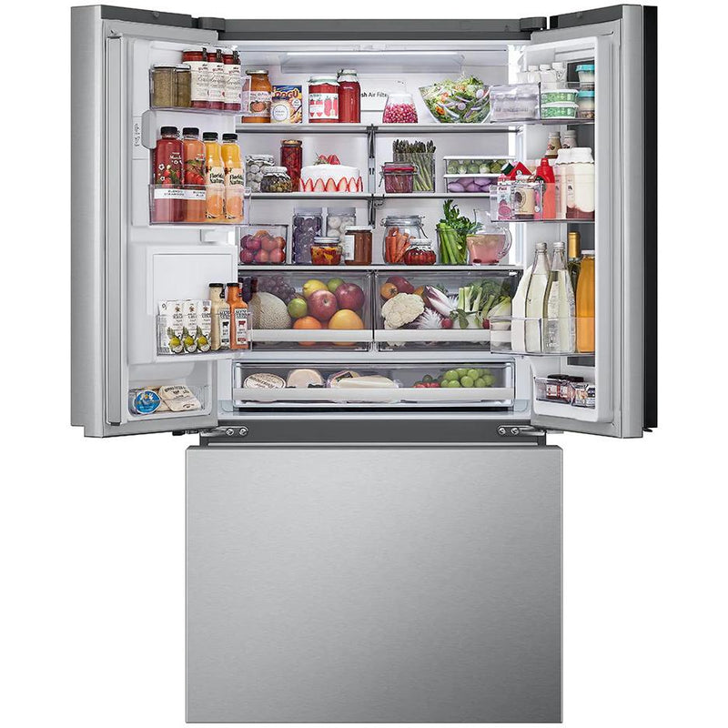 LG 36-inch, 26 cu. ft. Counter-Depth MAX™ French 3-Door Refrigerator with Mirror InstaView® LRYKC2606S IMAGE 4