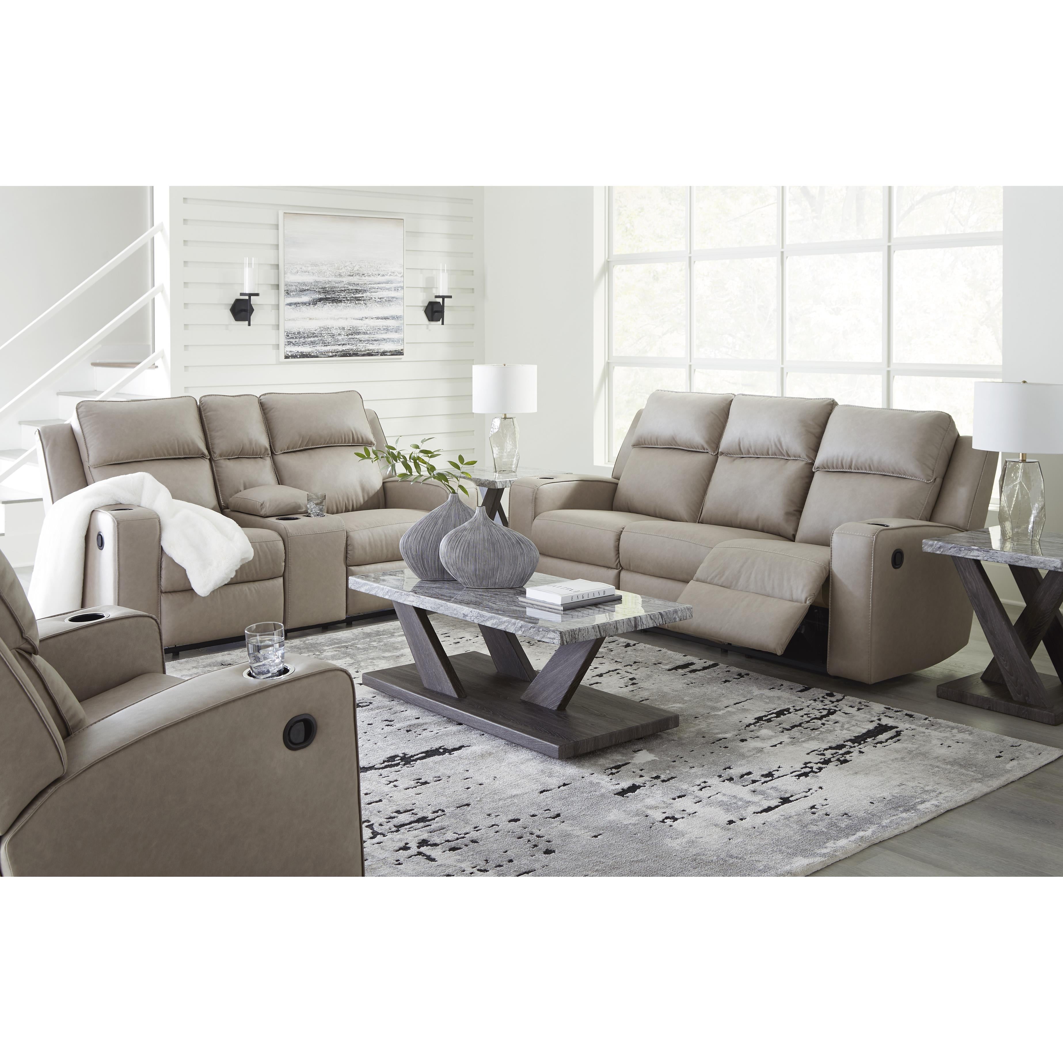  Signature Design by Ashley Lavenhorne 6330789 Reclining Sofa with Drop Down Table IMAGE 12