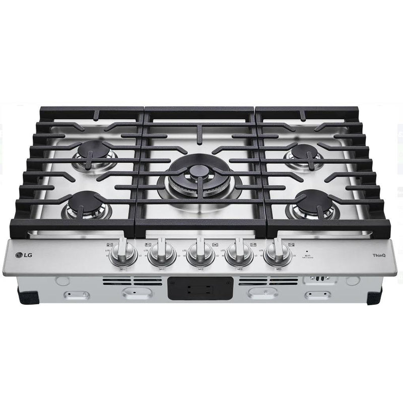 LG 30-inch Built-in Gas Cooktop with ThinQ® Technology CBGJ3027S IMAGE 5