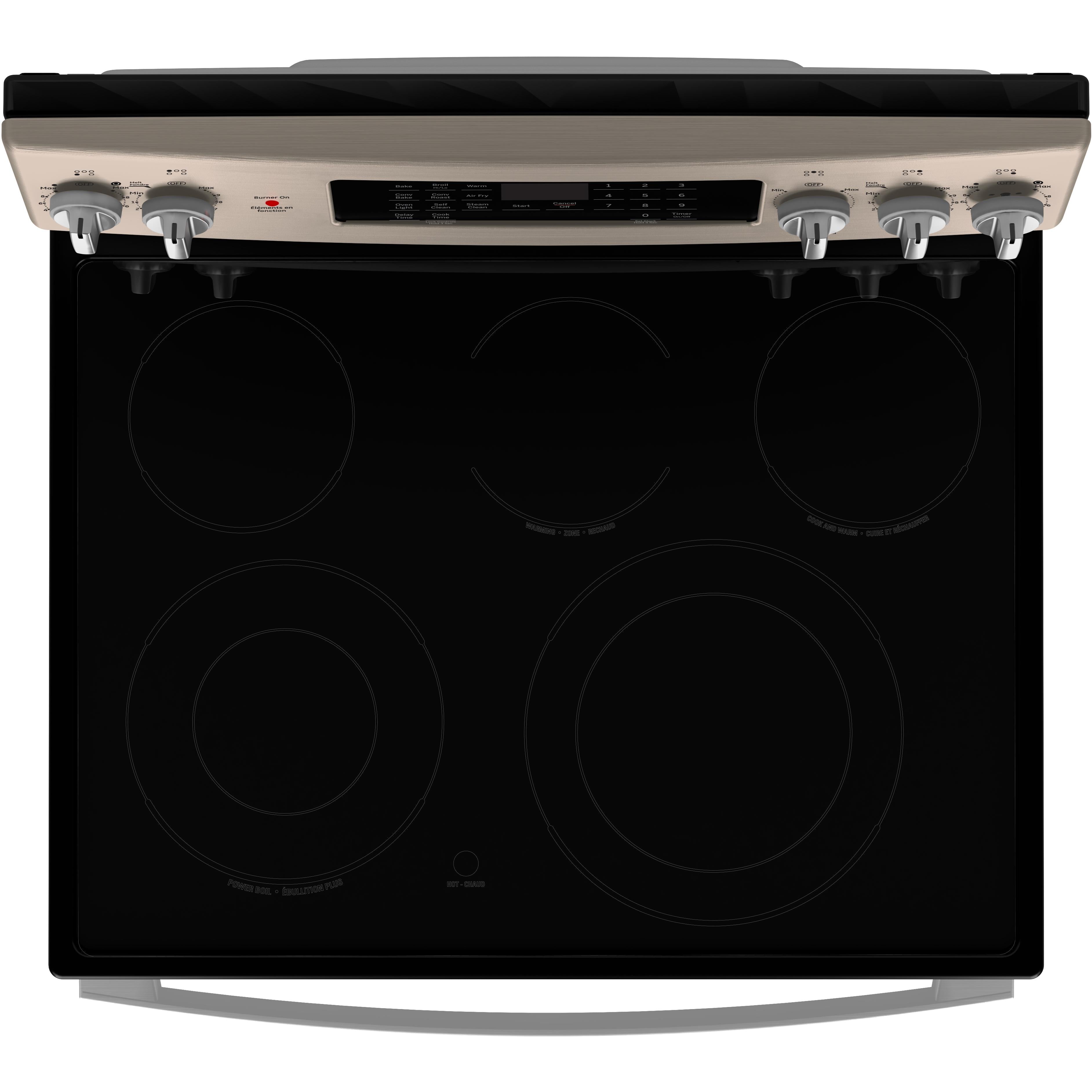  GE 30-inch Freestanding Electric Range with True European Convection Technology JCB840ETES IMAGE 2