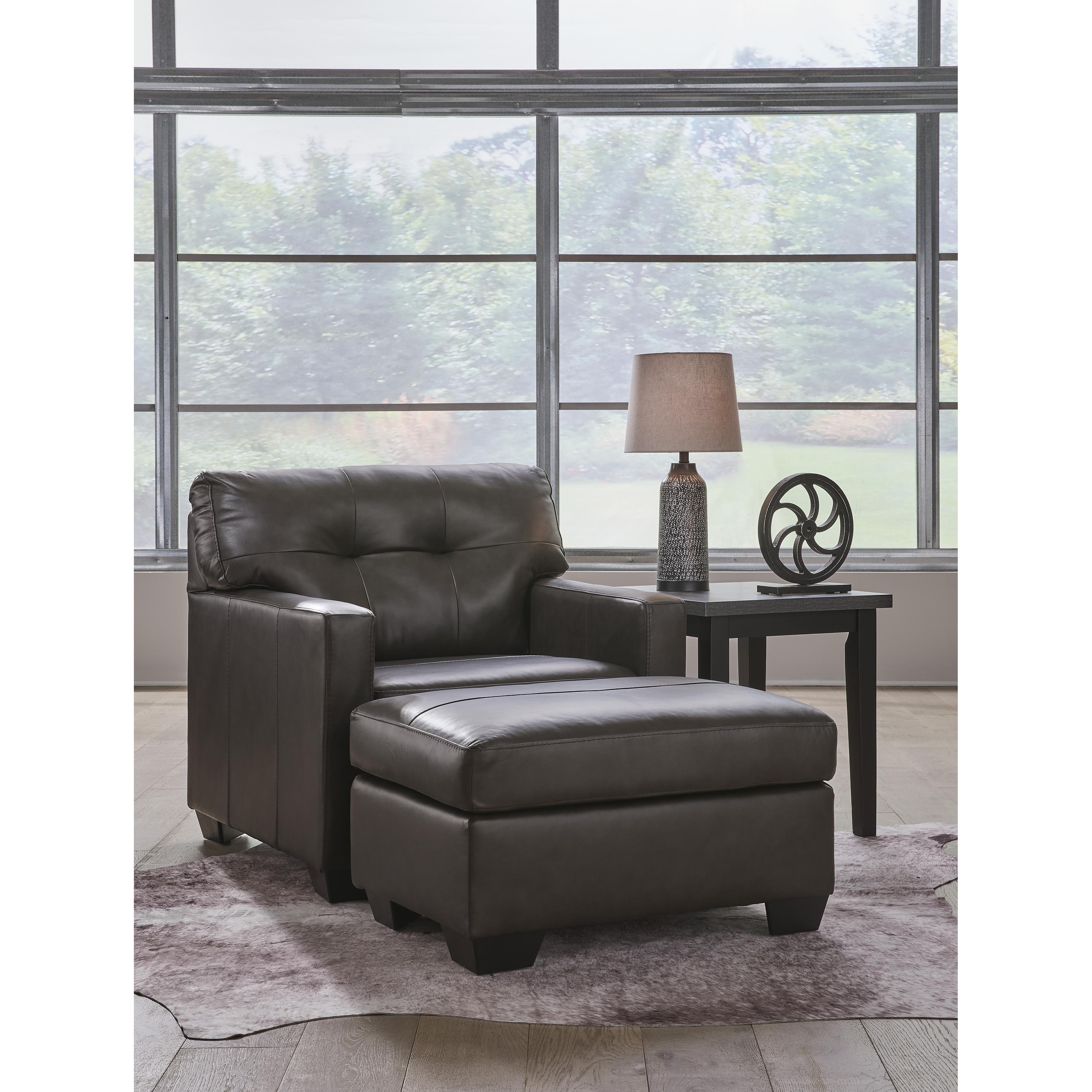 Signature Design by Ashley Belziani Leather Match Ottoman 5470614C IMAGE 6