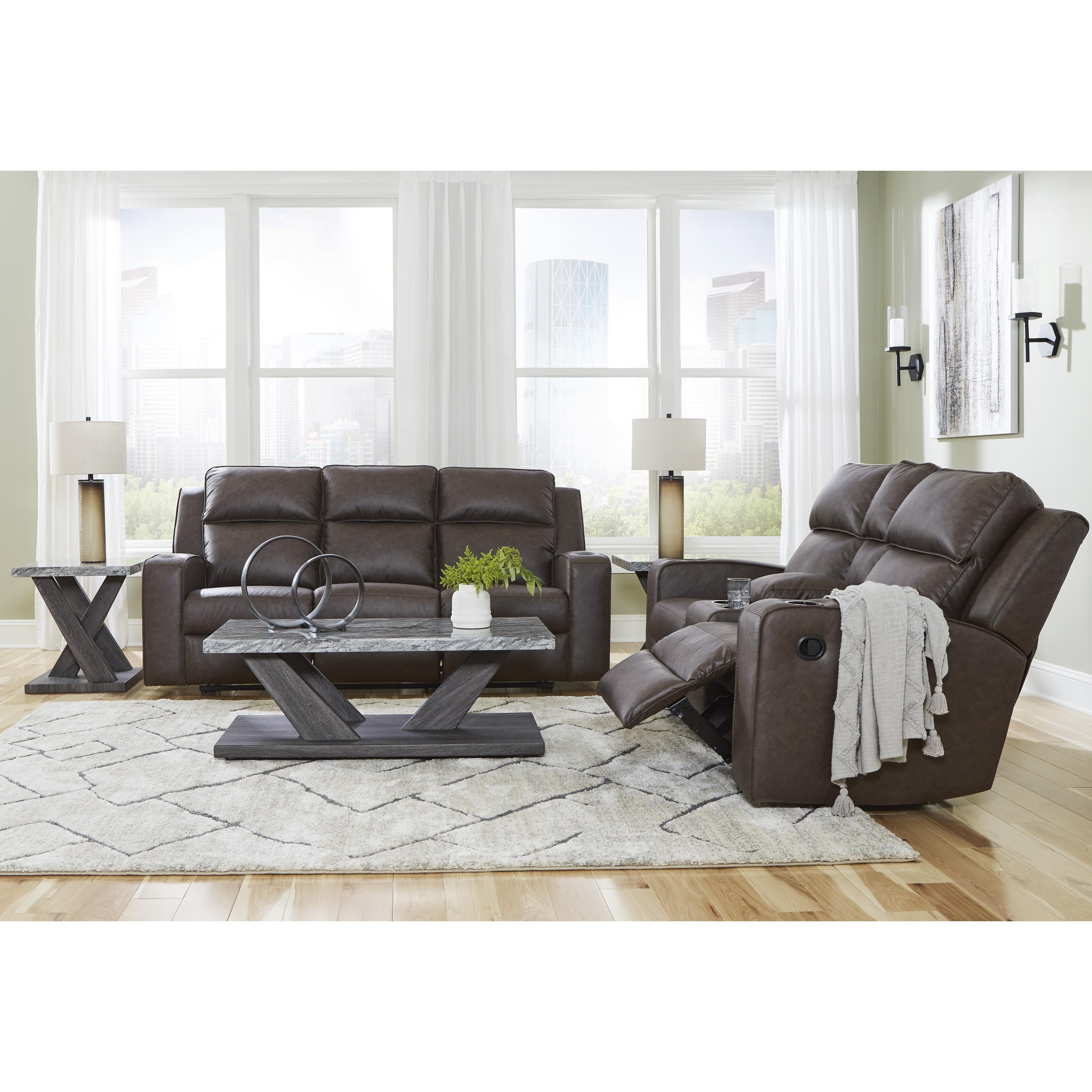 Signature Design by Ashley Lavenhorne 6330694C Double Reclining Loveseat with Console IMAGE 13