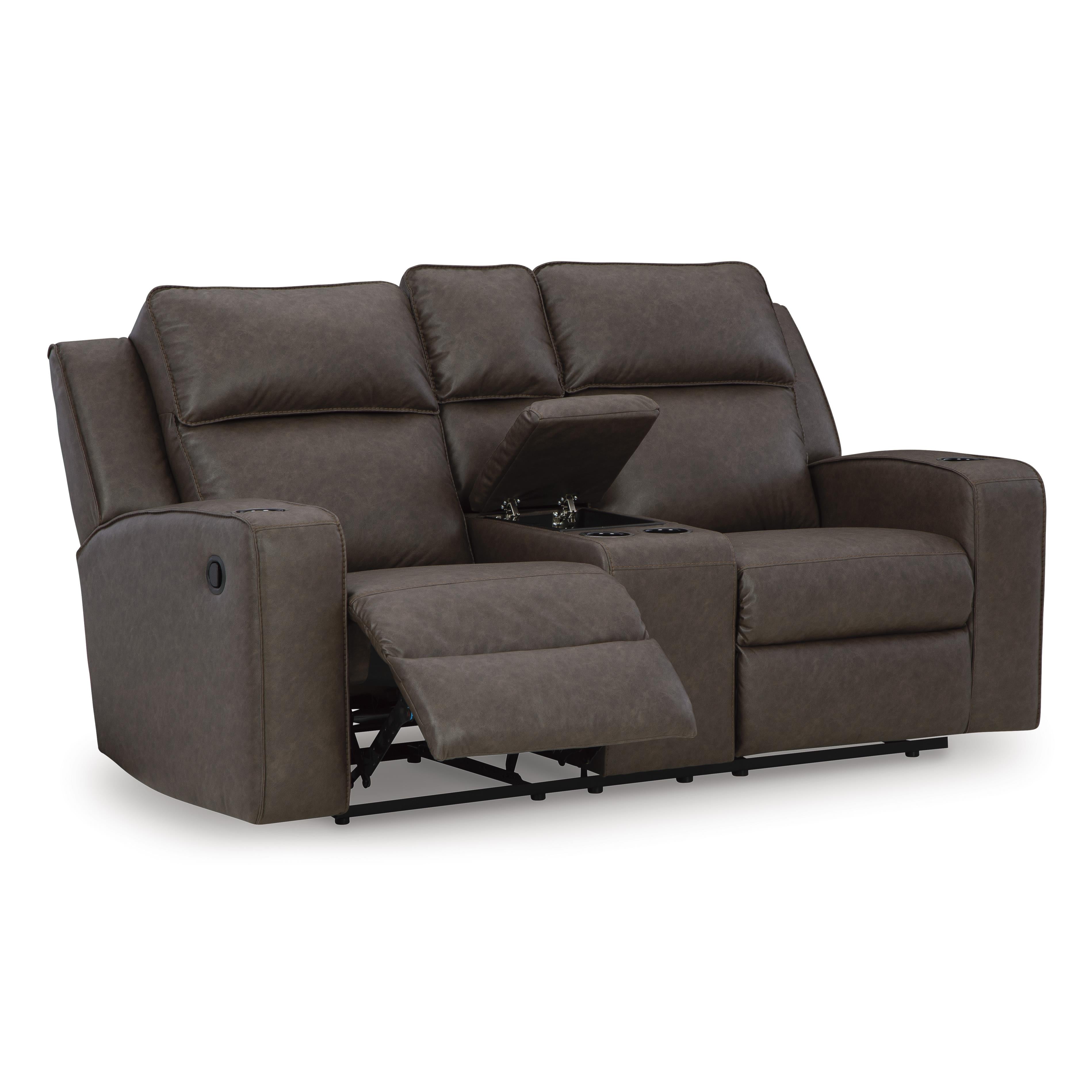 Signature Design by Ashley Lavenhorne 6330694C Double Reclining Loveseat with Console IMAGE 2