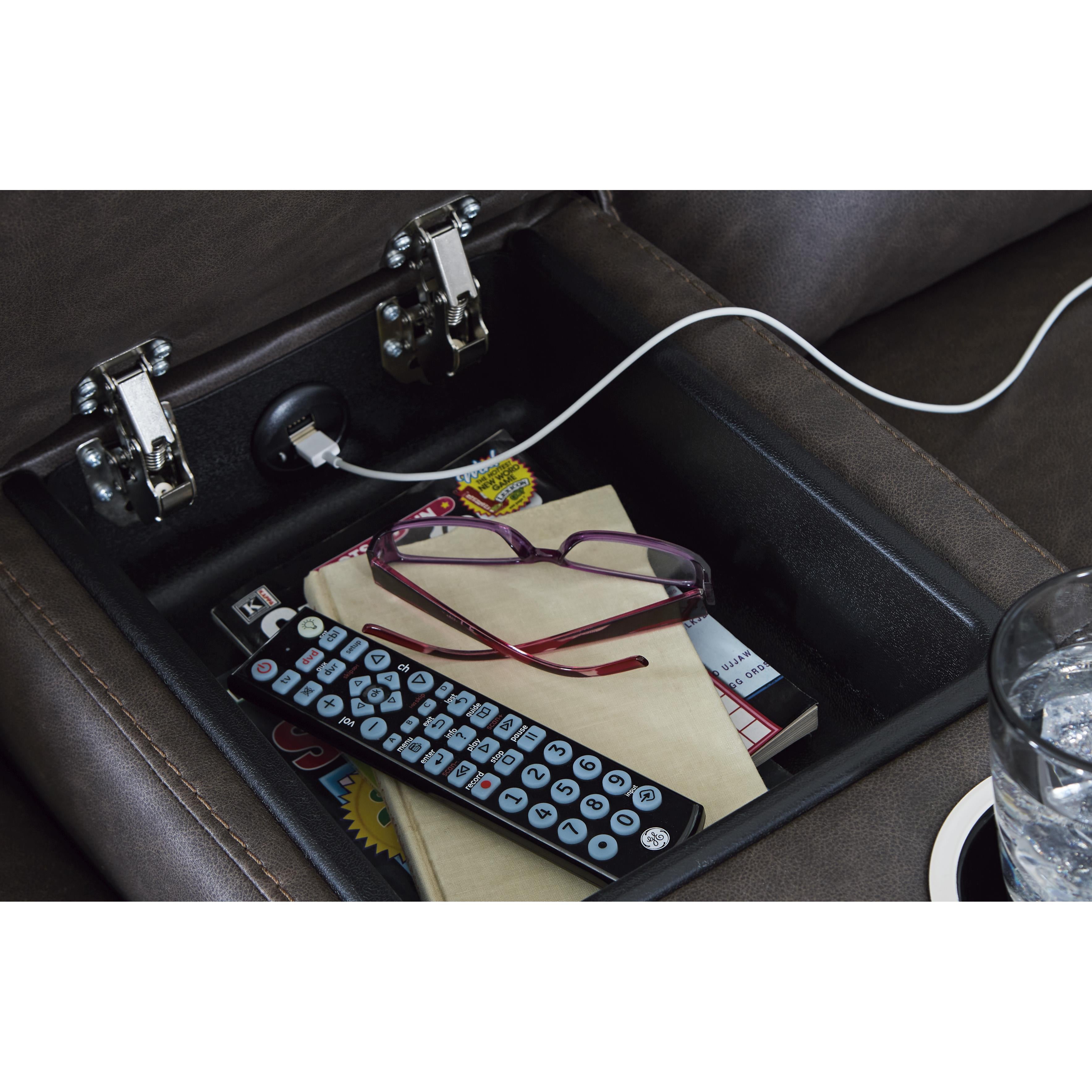 Signature Design by Ashley Lavenhorne 6330694C Double Reclining Loveseat with Console IMAGE 7