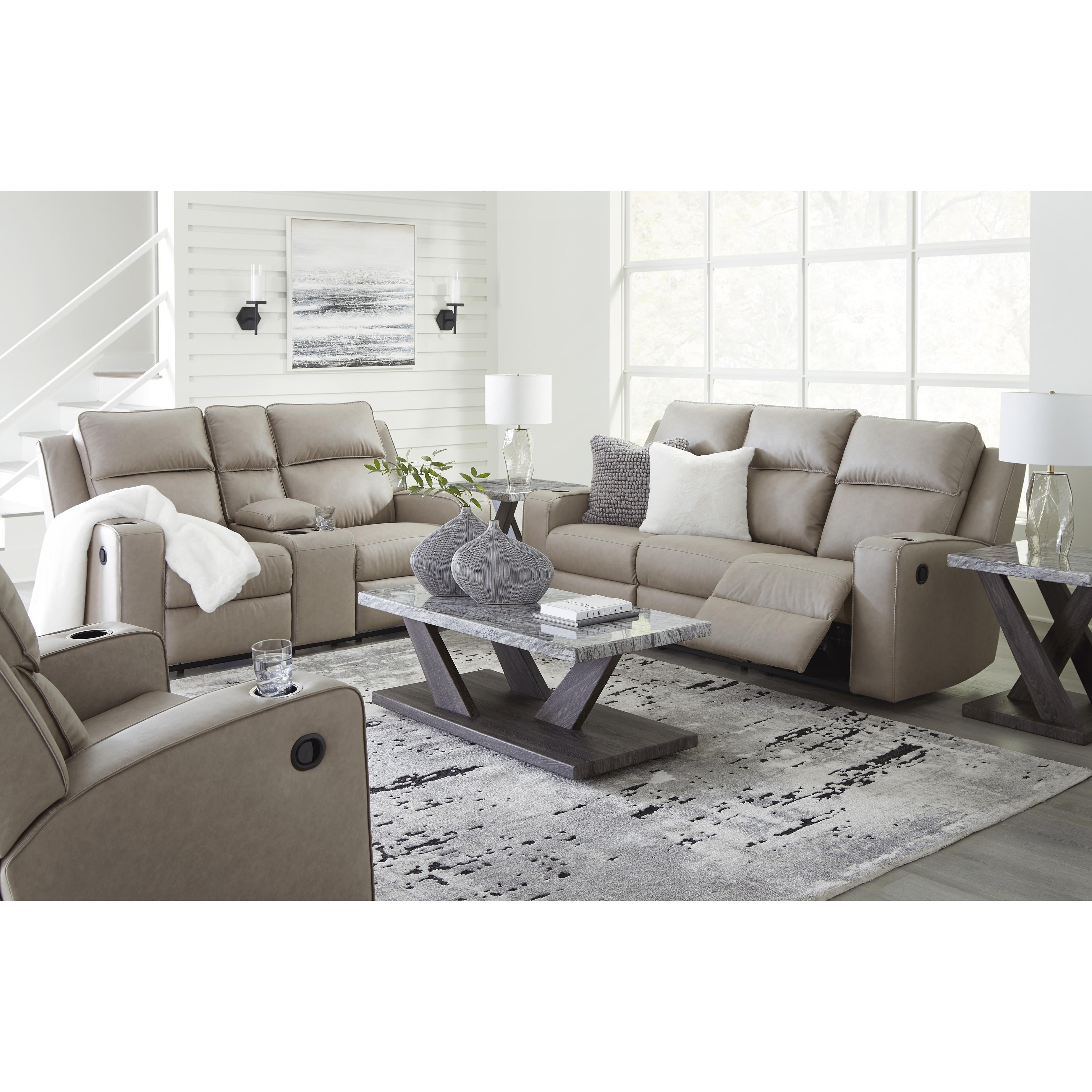 Signature Design by Ashley Lavenhorne 6330789C Reclining Sofa with Drop Down Table IMAGE 13