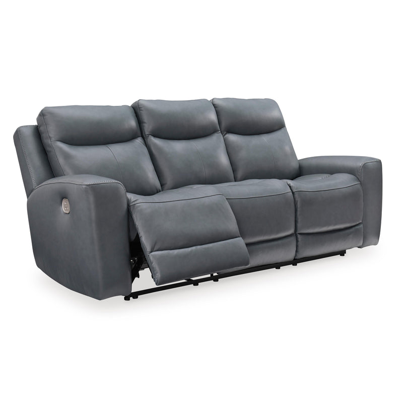 Signature Design by Ashley Mindanao Power Reclining Leather Match Sofa U5950415C IMAGE 2