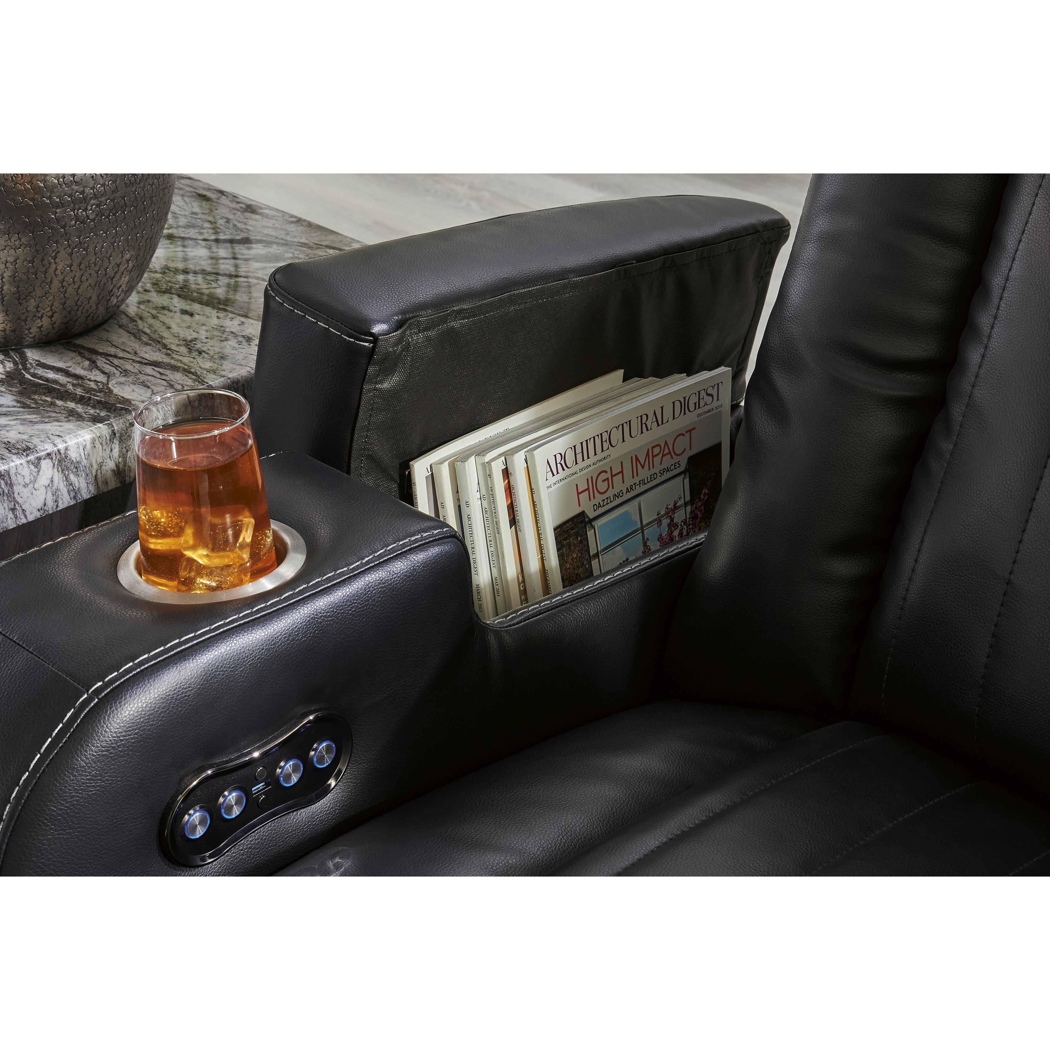  Signature Design by Ashley Caveman Den 9070313 Power Recliner with Adjustable Headrest IMAGE 9