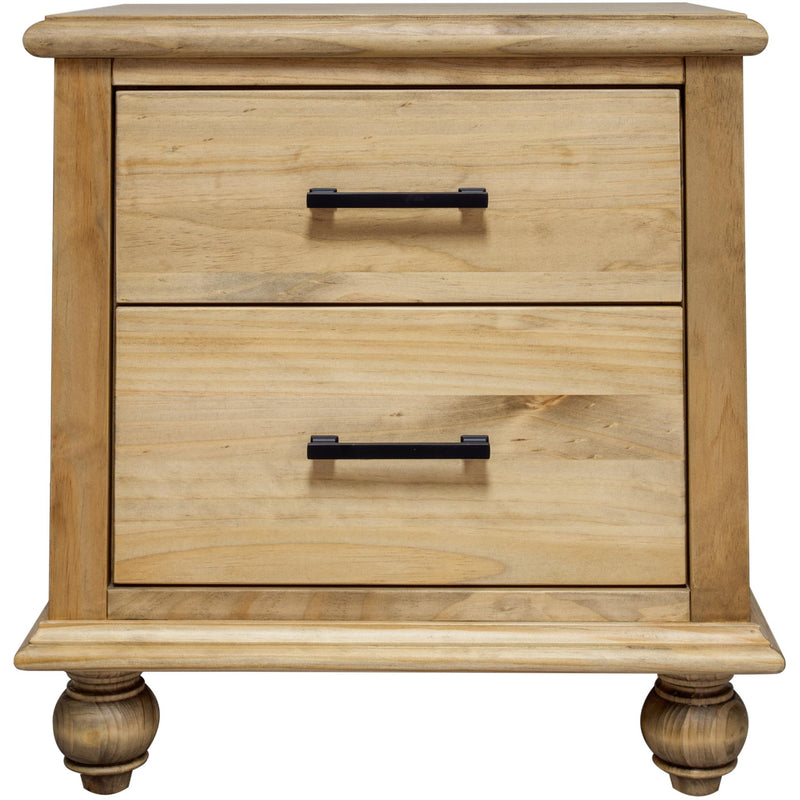 Mako Wood Furniture Victoria 2-Drawer Nightstand 8300-60-1D IMAGE 1