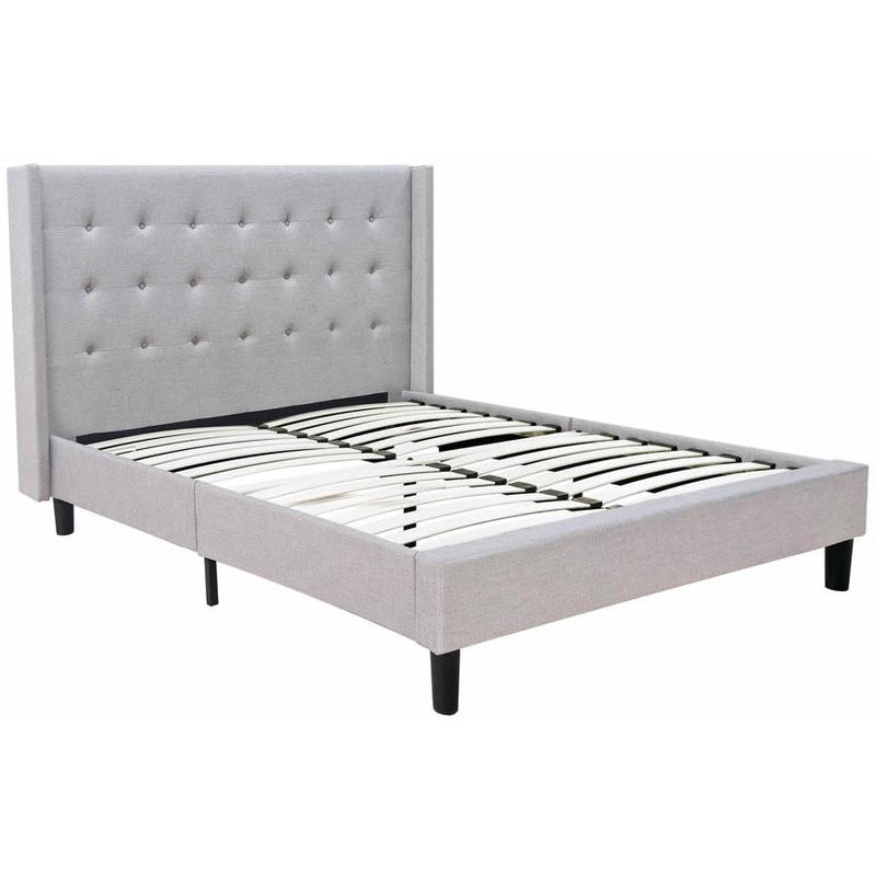 Primo International Loni Full Upholstered Platform Bed Loni Full Upholstered Platform Bed - Attic Grey IMAGE 1