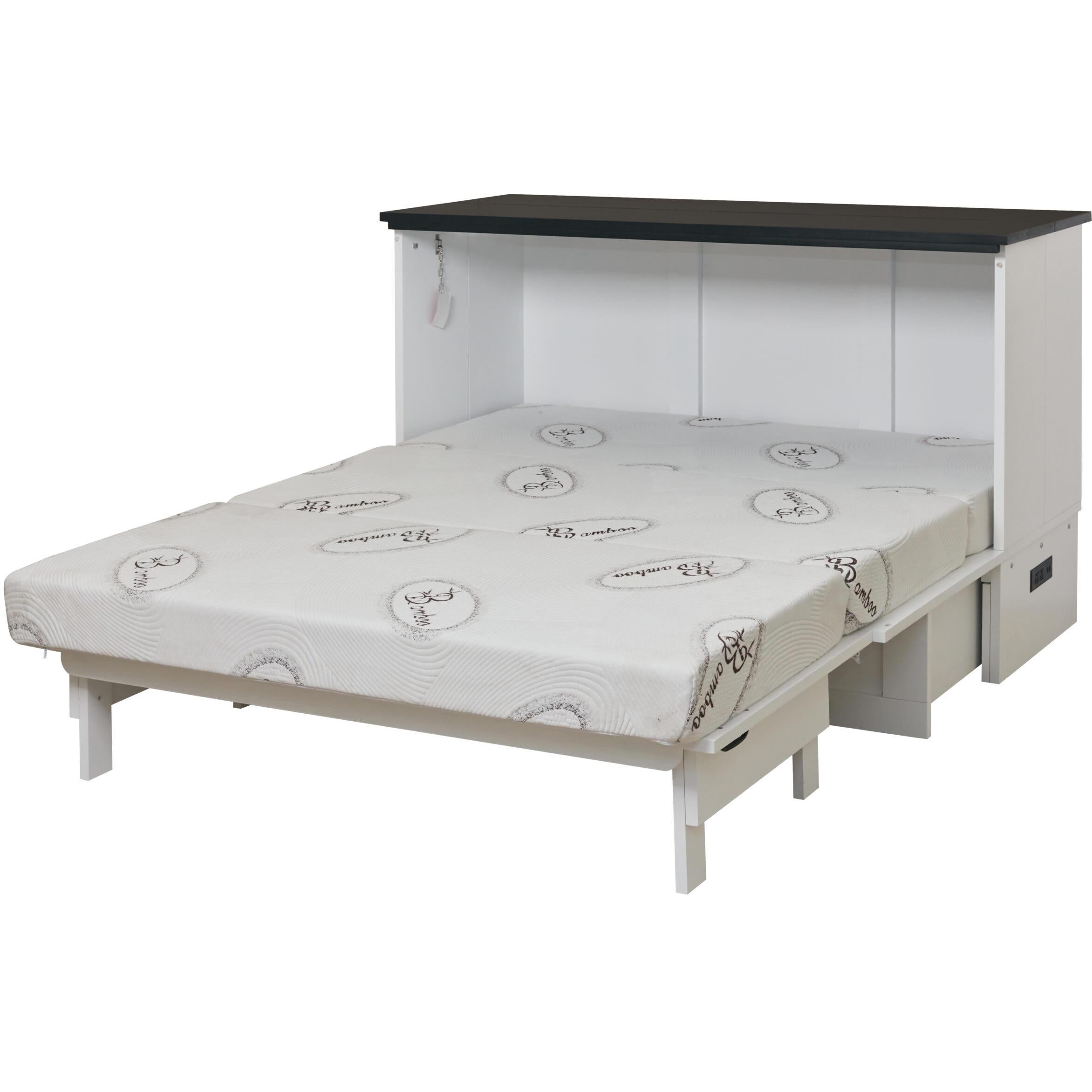  Cabinet Bed Barn Queen Cabinet Bed - White and Black IMAGE 7