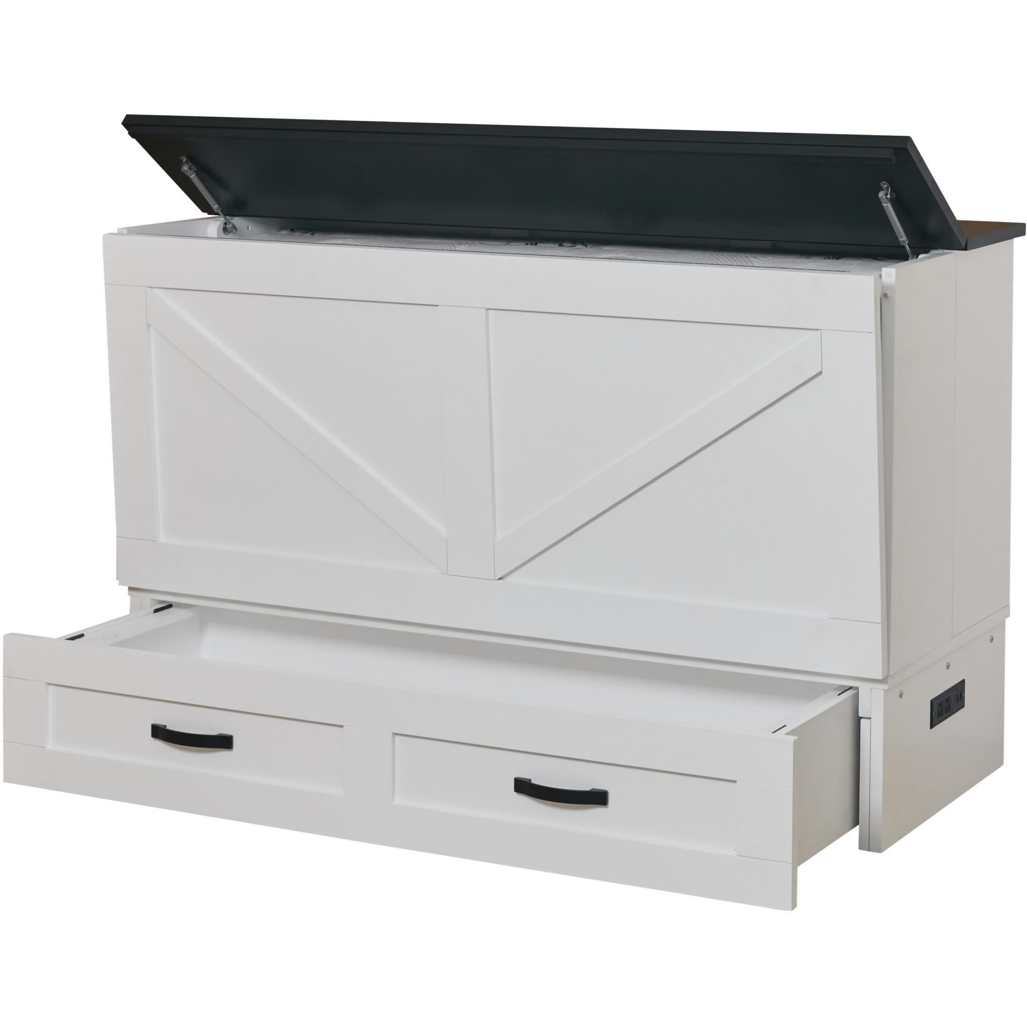  Cabinet Bed Barn Queen Cabinet Bed - White and Black IMAGE 8