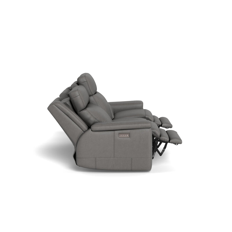 Palliser Asher Power Reclining Leather Sofa 41065-L6-BALI-RAINSTORM IMAGE 6