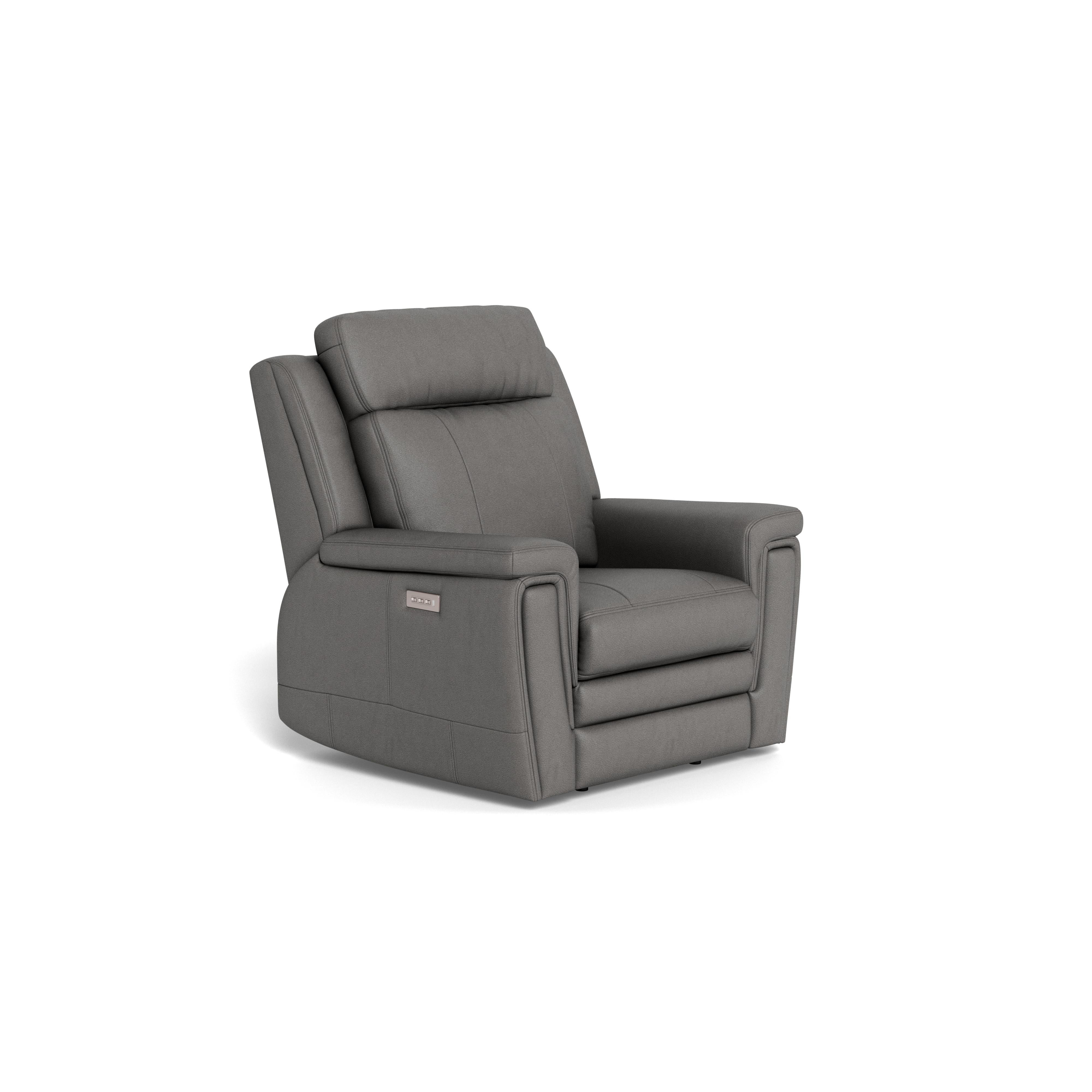 Palliser Asher Power Leather Recliner with Wall Recline 41065-L9-BALI-RAINSTORM IMAGE 3