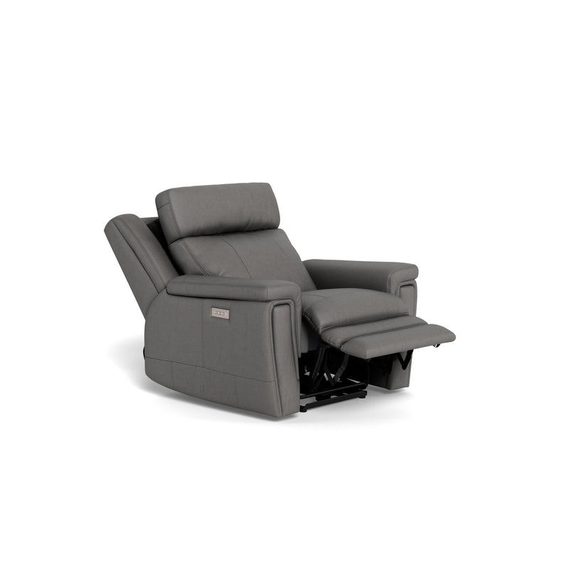 Palliser Asher Power Leather Recliner with Wall Recline 41065-L9-BALI-RAINSTORM IMAGE 4