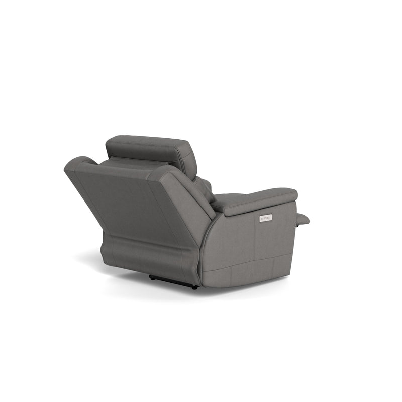 Palliser Asher Power Leather Recliner with Wall Recline 41065-L9-BALI-RAINSTORM IMAGE 8