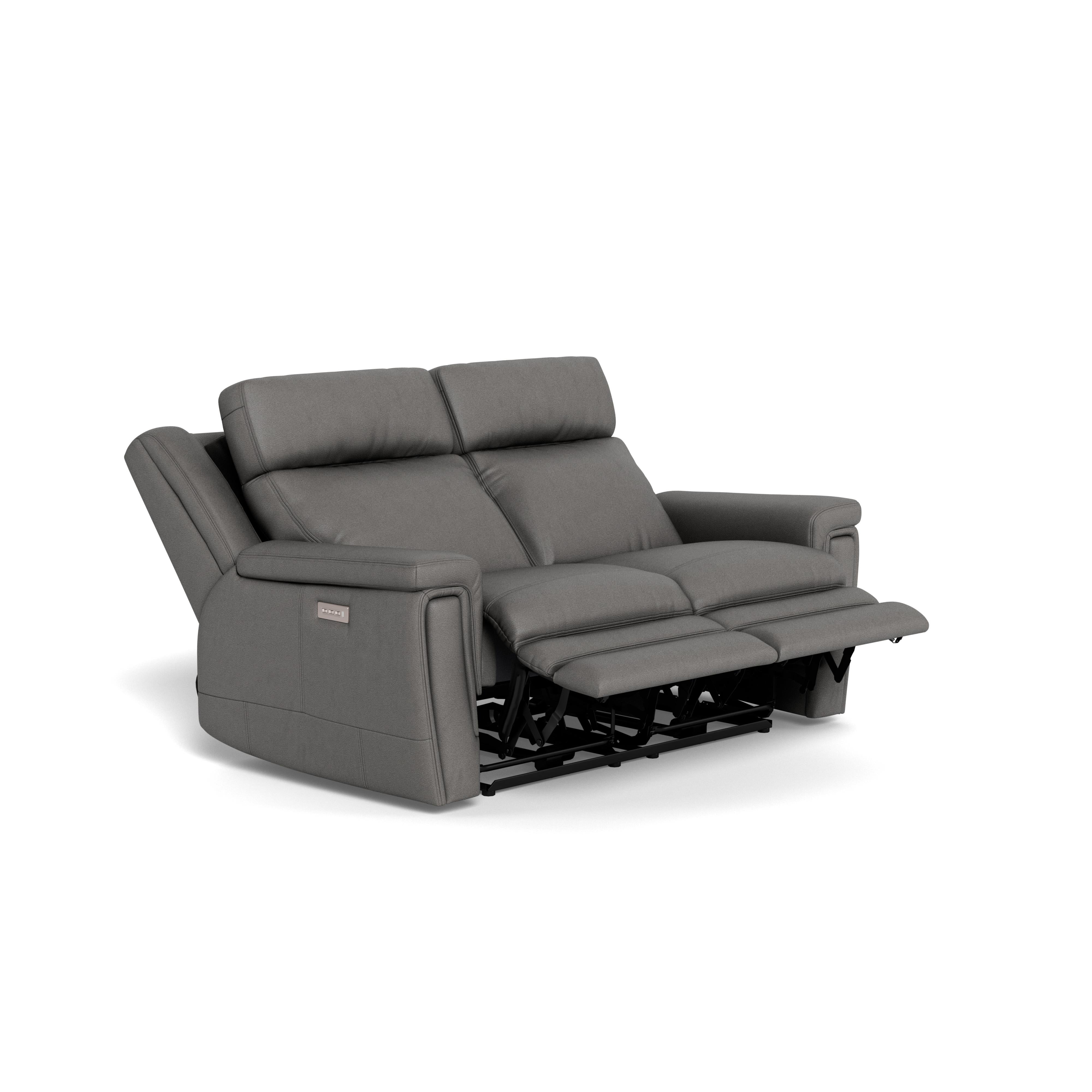  Palliser Asher 41065-L7 Power Reclining Loveseat with Lumbar Support - Bali Rainstorm Match IMAGE 4