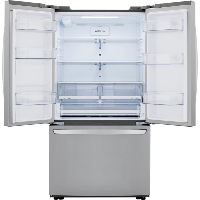 LG 36-inch, 23.0 cu. ft. French 3-Door Refrigerator with Smart Diagnosis LRFCC23D6S IMAGE 3