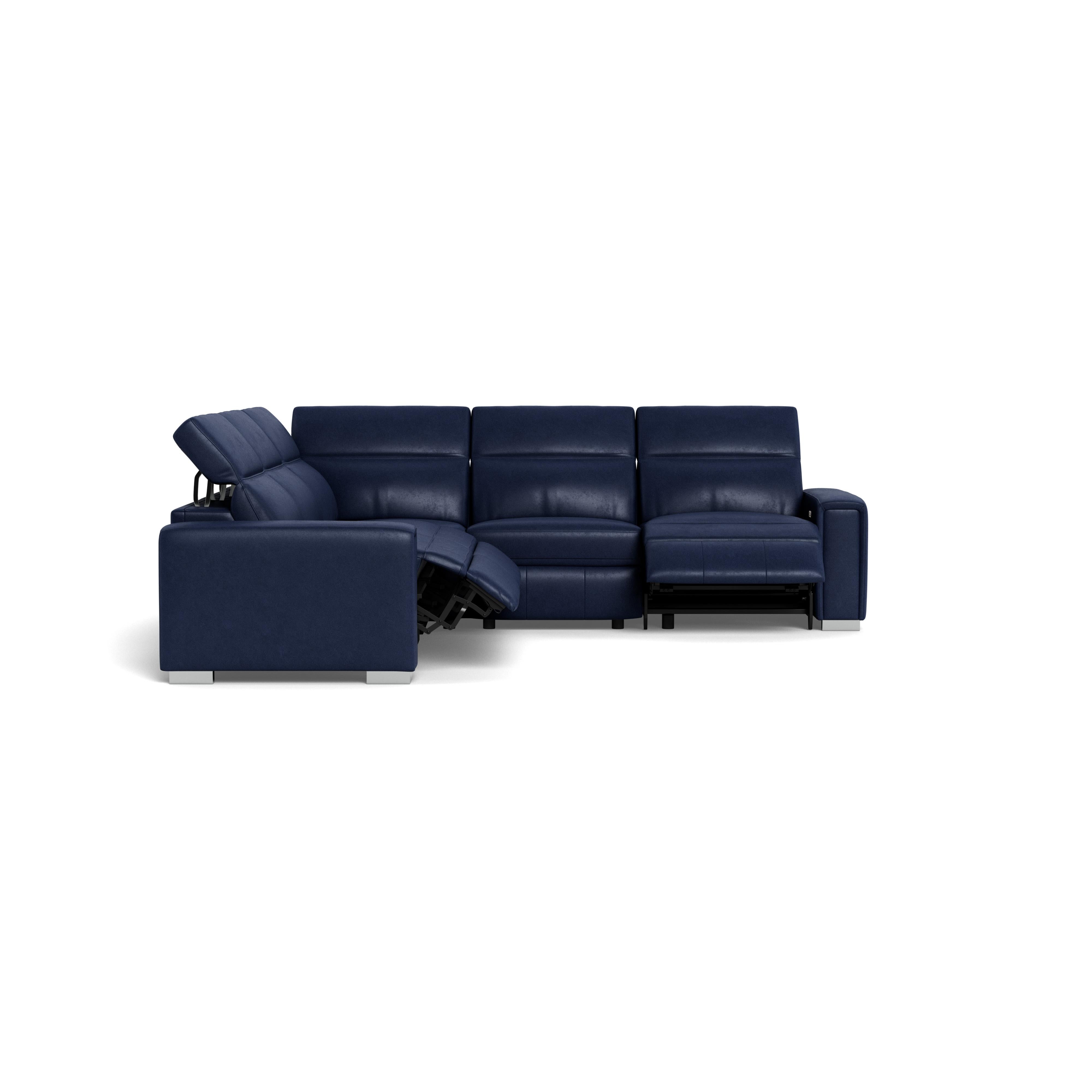  Palliser Titan 44004 5 pc Power Sectional - Valencia Sapphire Match IMAGE 4