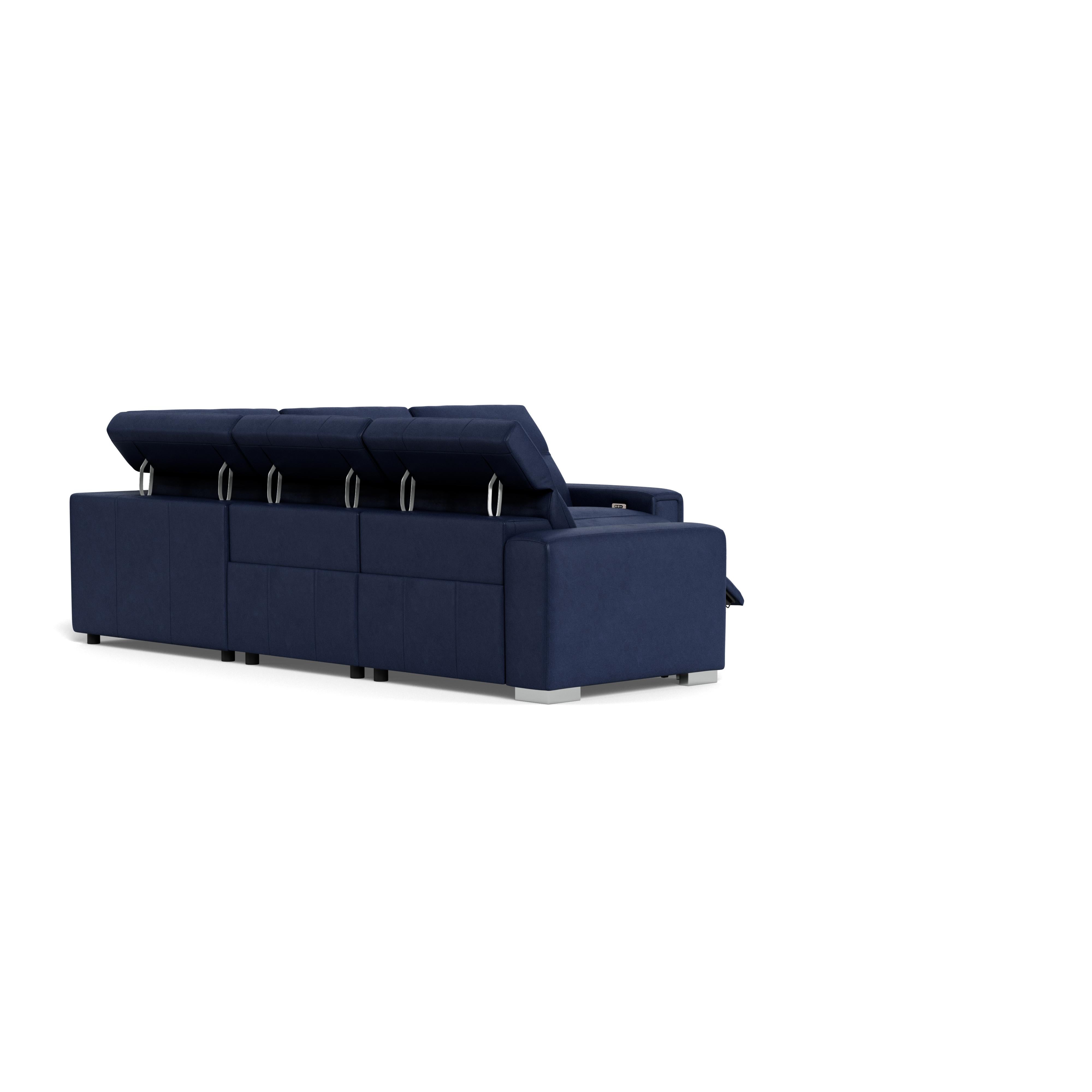  Palliser Titan 44004 5 pc Power Sectional - Valencia Sapphire Match IMAGE 6