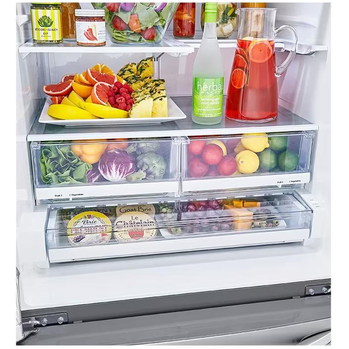 LG 33-inch, 24.4 cu. ft. French 3-Door Refrigerator with Slim SpacePlus™ Ice System LRFVS2503S IMAGE 6