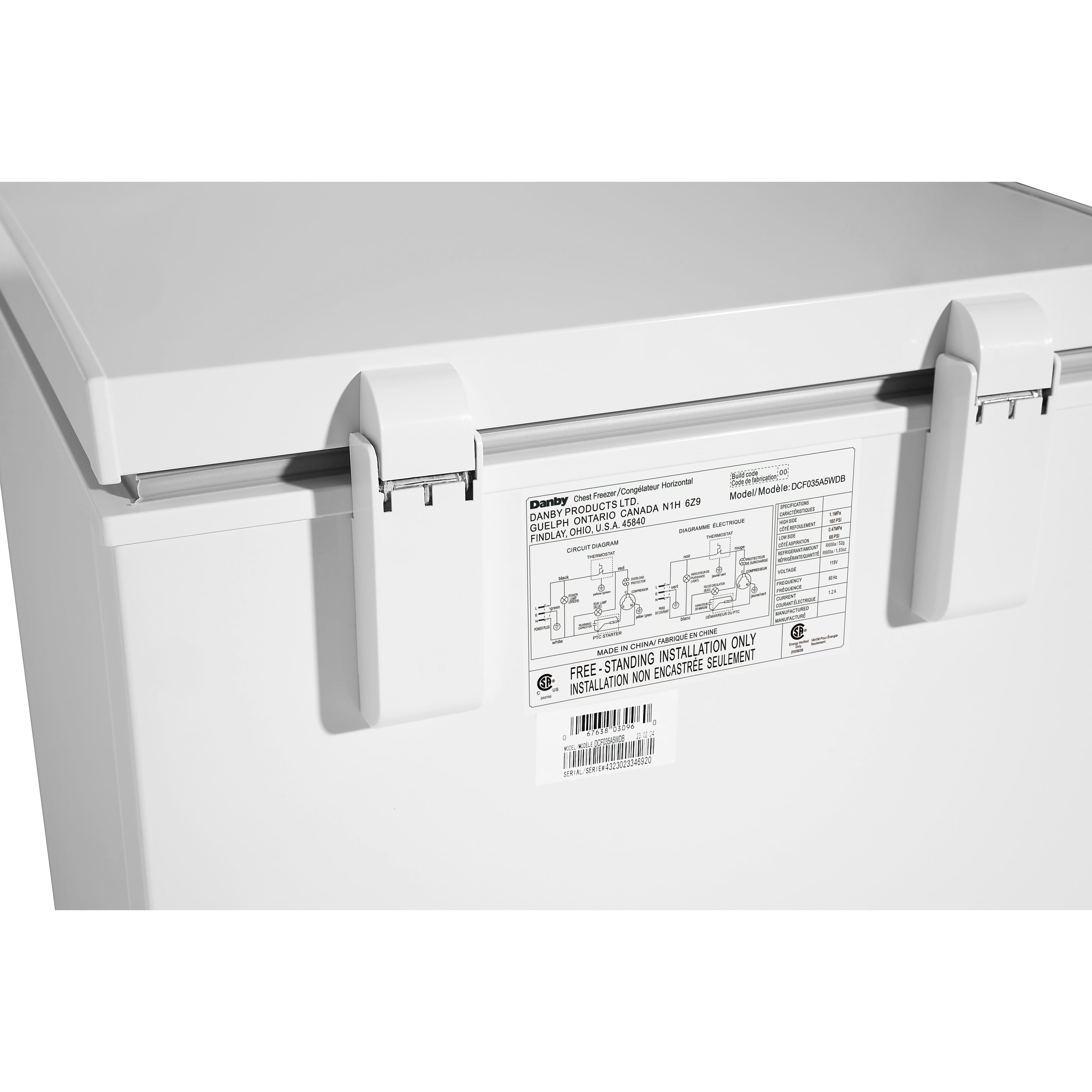 Danby 3.5 cu. ft. Chest Freezer DCF035A5WDB IMAGE 15