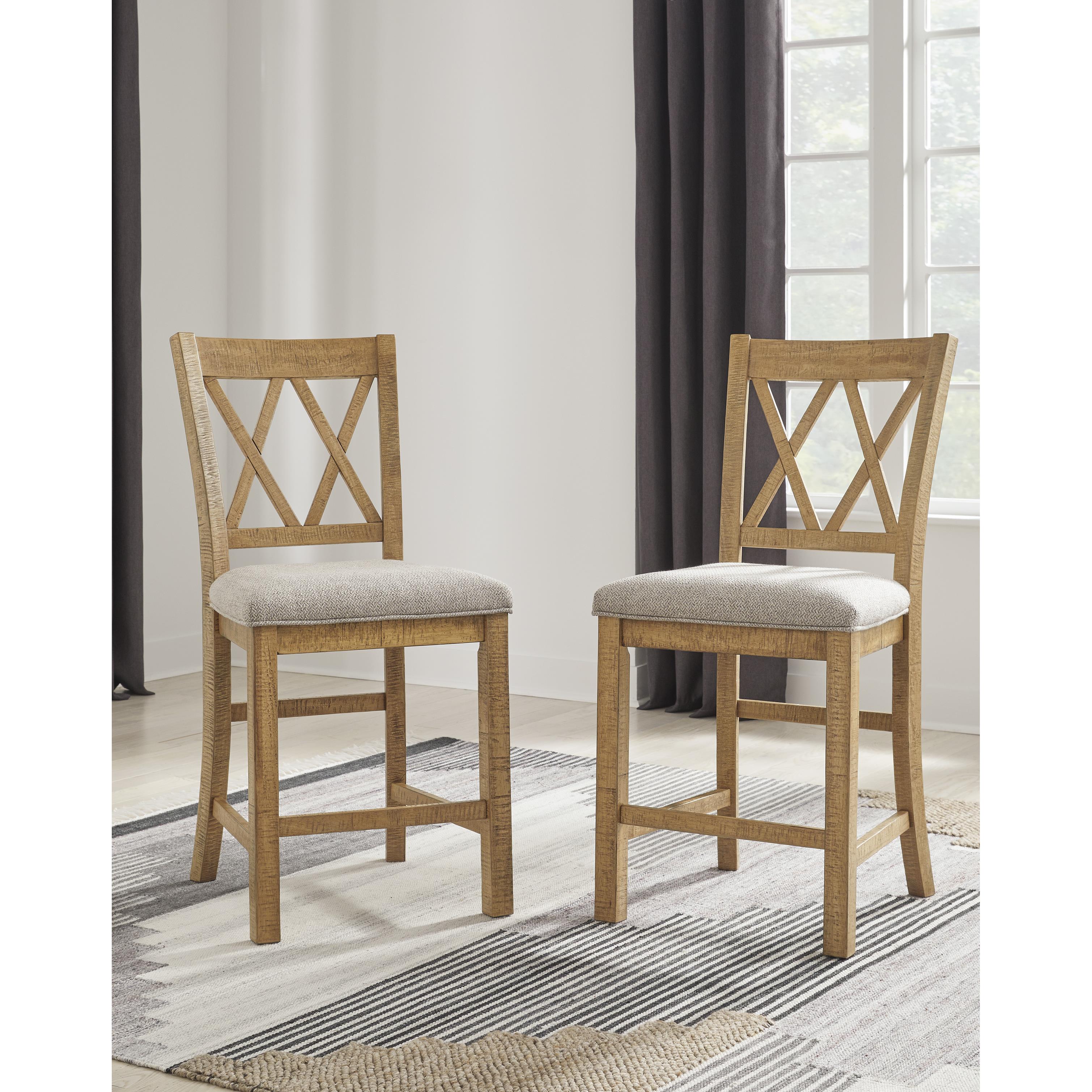  Signature Design by Ashley Havonplane D773-124 Upholstered Barstool IMAGE 5