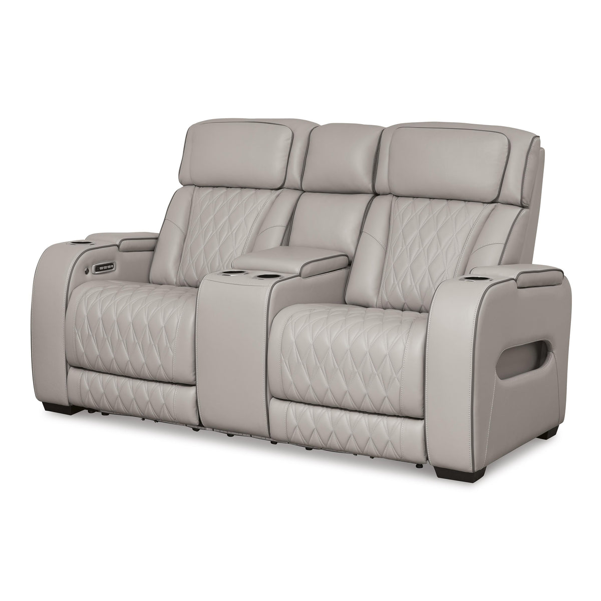  Signature Design by Ashley Boyington U2710518 Power Reclining Loveseat with Console and Adjustable Headrest IMAGE 1
