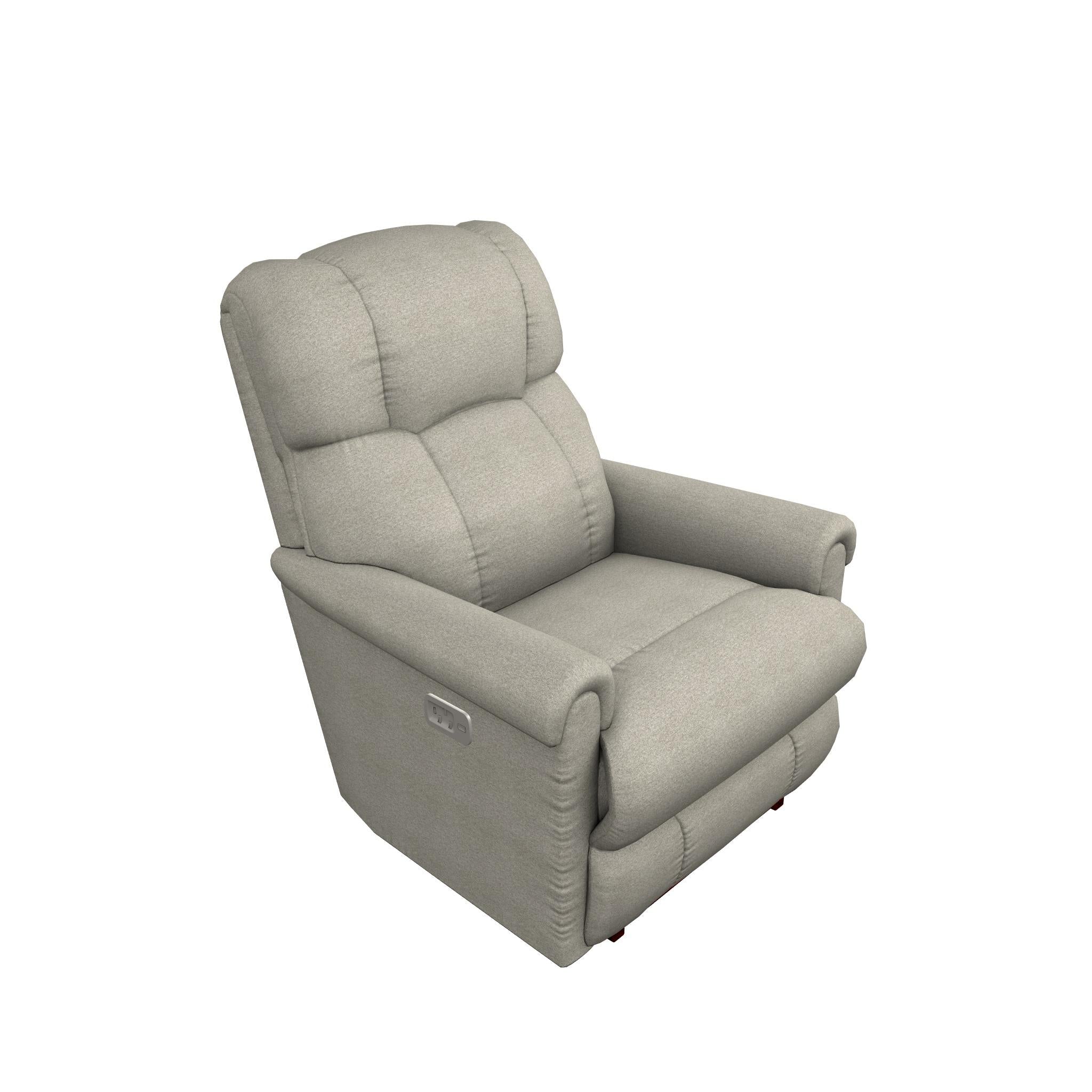  La-Z-Boy Pinnacle Power Rocking Recliner w/ Headrest & Lumbar - Dove IMAGE 1
