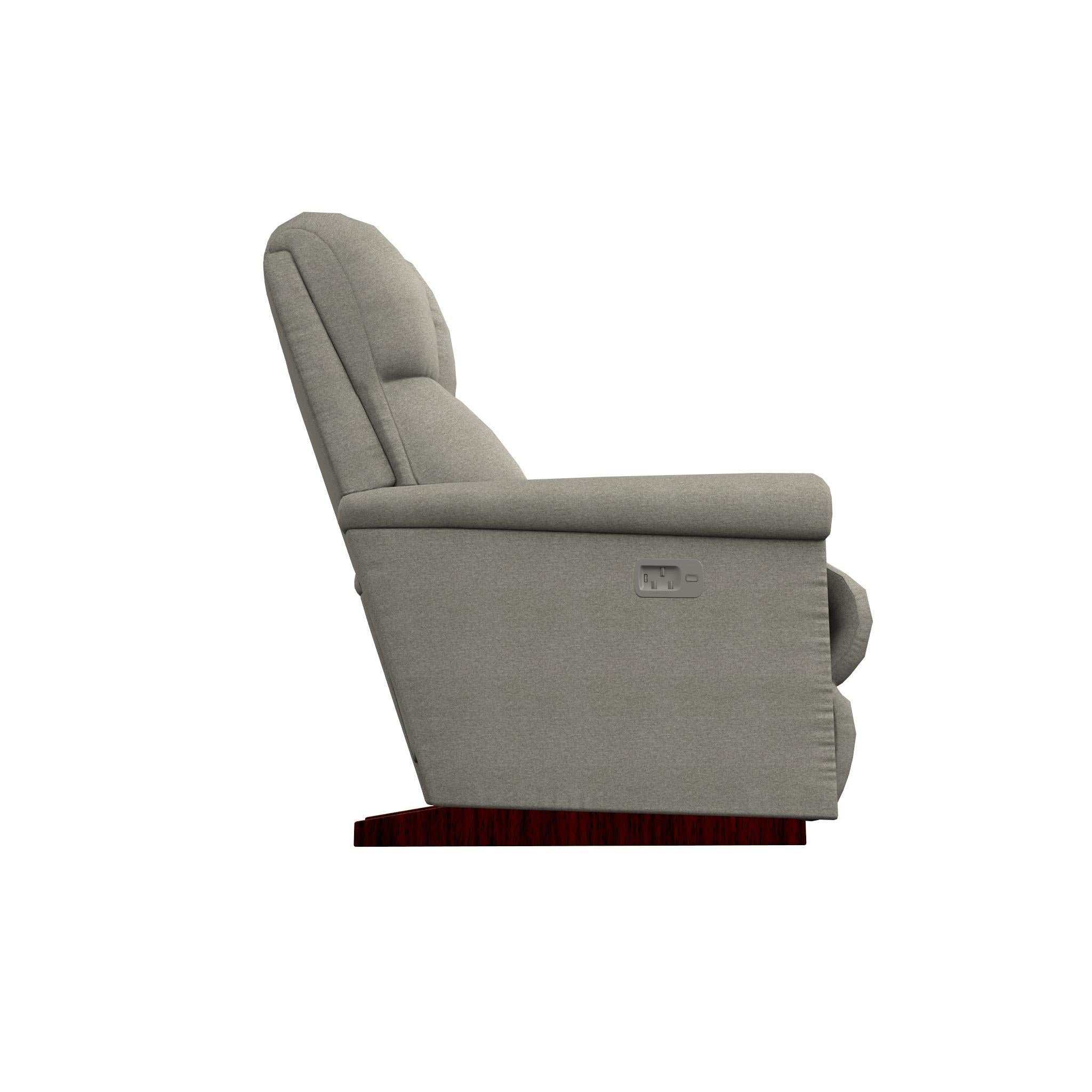  La-Z-Boy Pinnacle Power Rocking Recliner w/ Headrest & Lumbar - Dove IMAGE 3