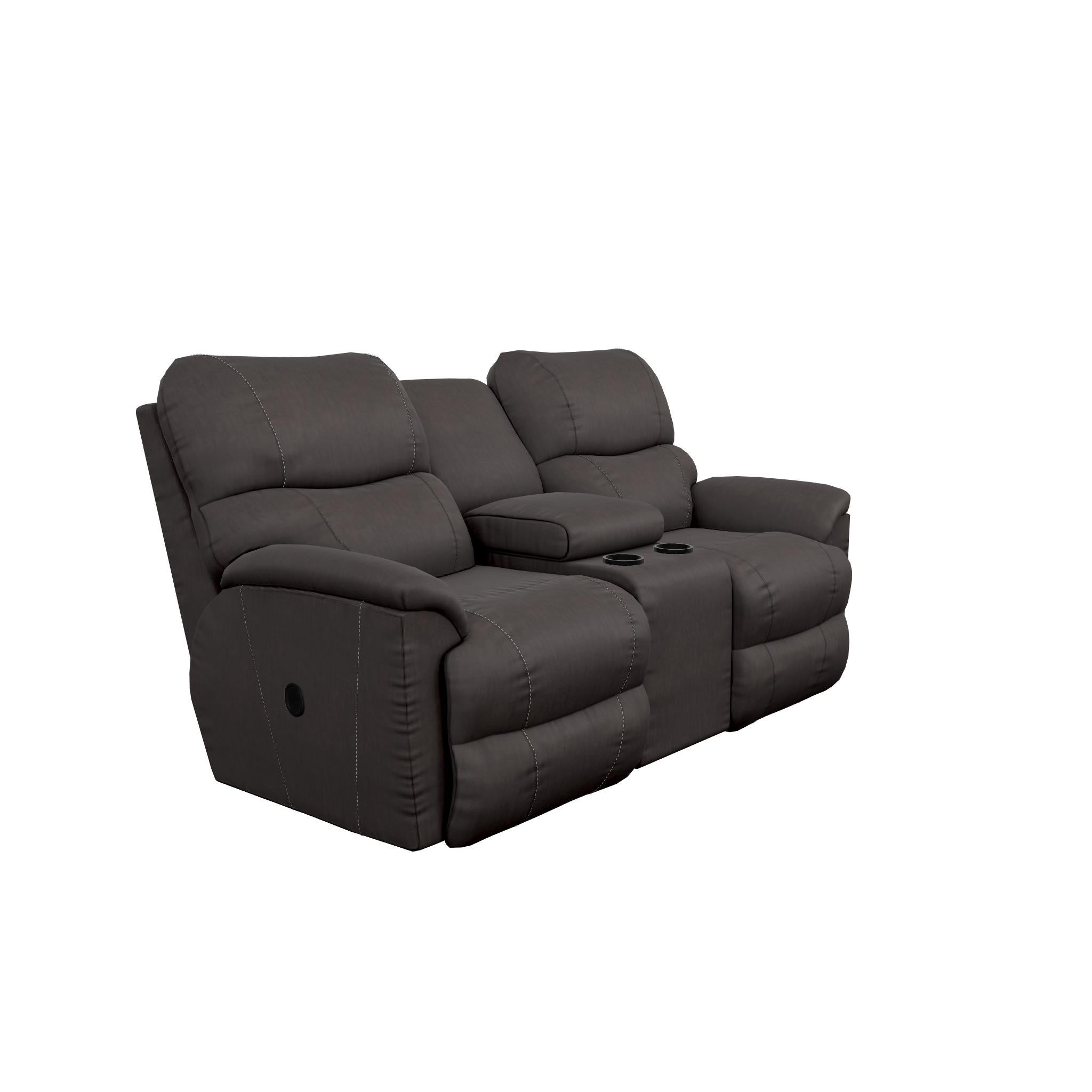  La-Z-Boy Trouper Reclining Loveseat w/ Console - Walnut IMAGE 2