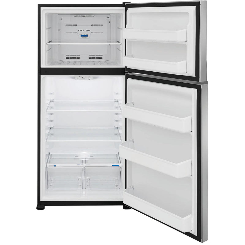 Frigidaire 30-inch, 20.0 cu. ft. Freestanding Top Freezer Refrigerator with EvenTemp™ Cooling System FFHT2022AS IMAGE 3