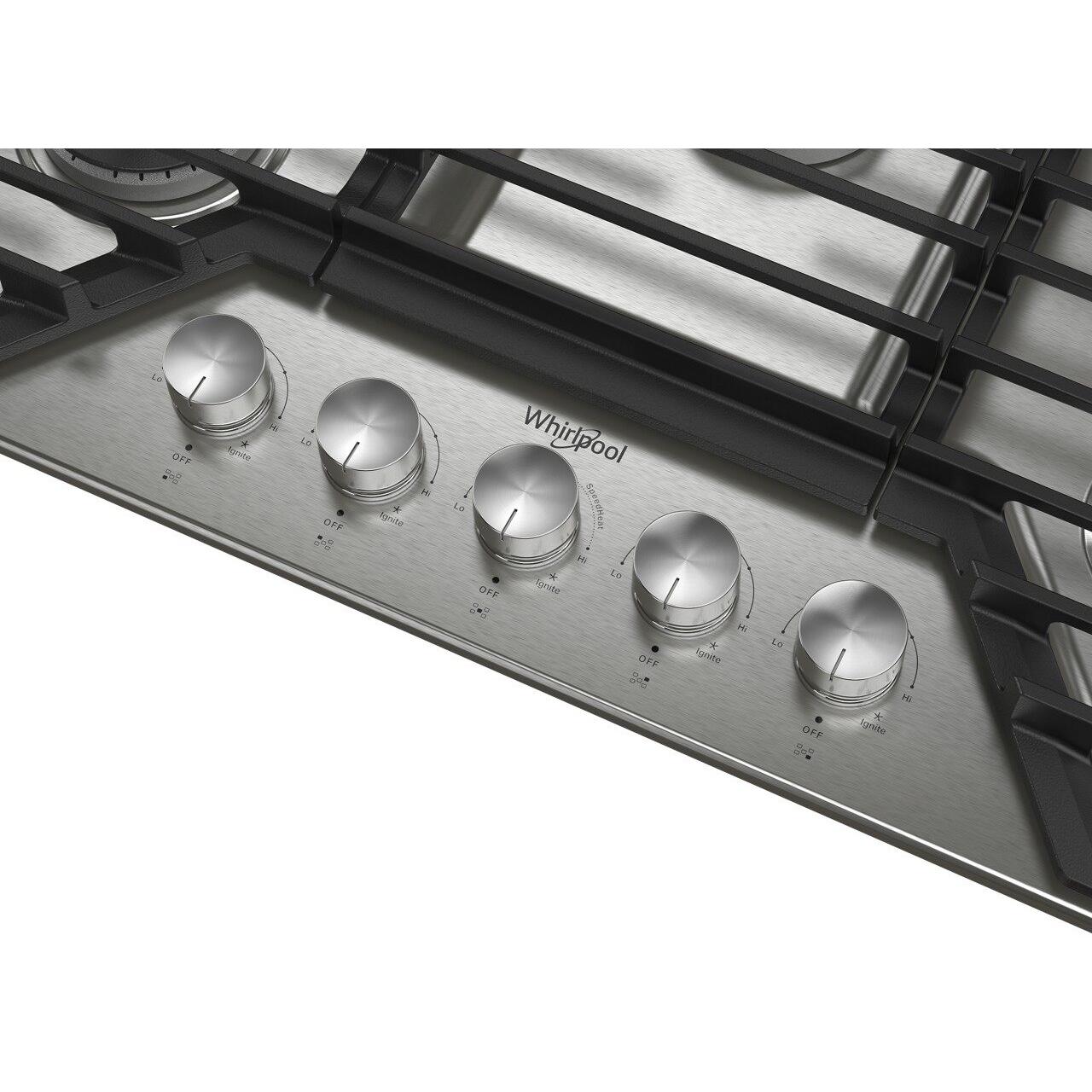  Whirlpool 30-inch Built-in Gas Cooktop with SpeedHeat™ Burner WCGK7030PS IMAGE 4