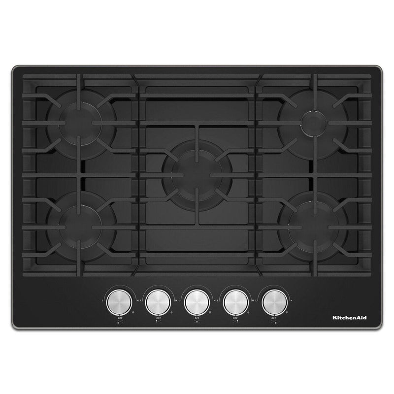 KitchenAid 30-inch Built-in Gas Cooktop with 5 Burners KCGG530PBL IMAGE 1