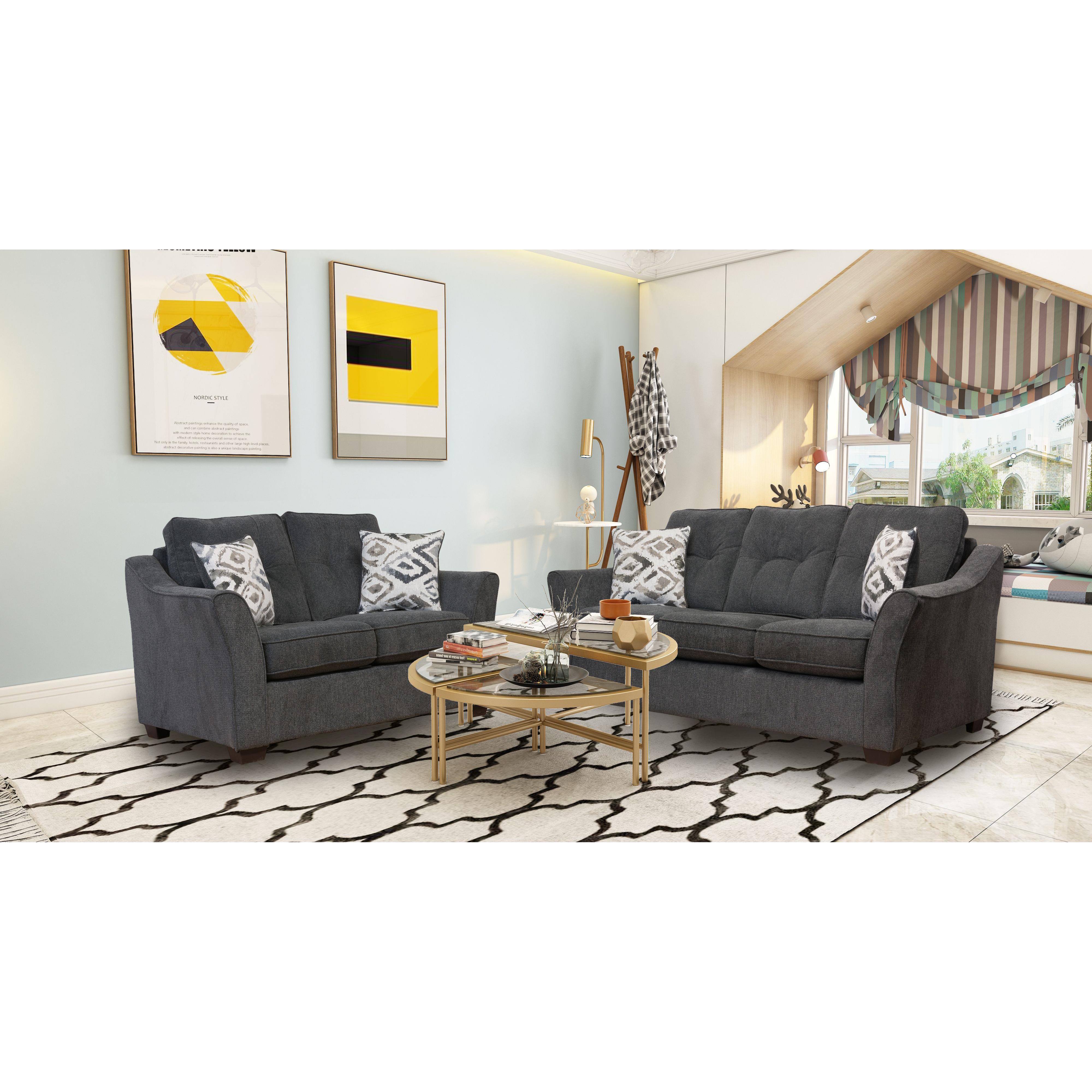  Minhas Furniture Stationary Fabric Loveseat AB2052-SAN-LV IMAGE 2