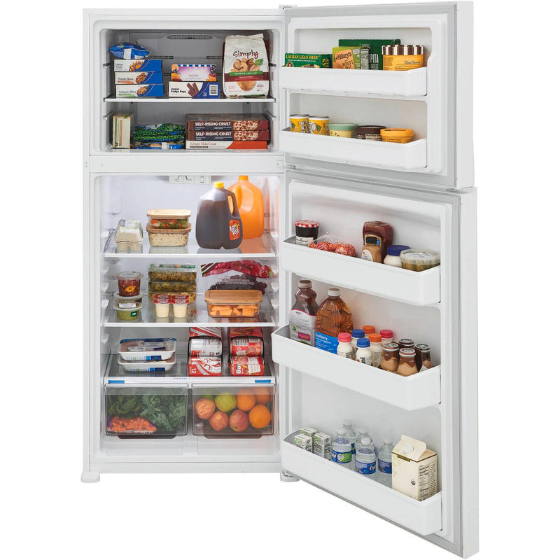 Frigidaire 30-inch, 20.0 cu. ft. Freestanding Top Freezer Refrigerator with EvenTemp™ Cooling System FFHT2022AW IMAGE 2