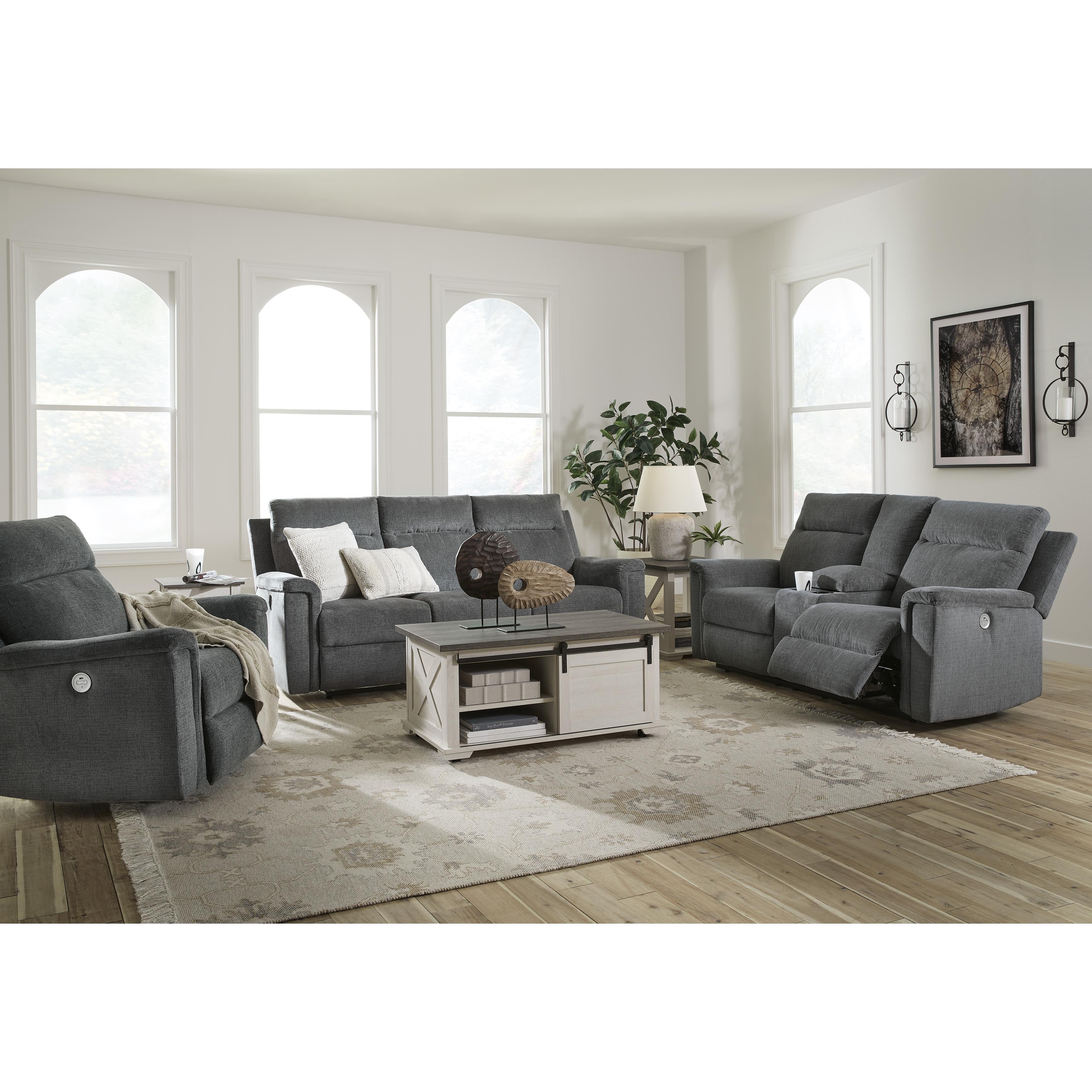 Signature Design by Ashley Barnsana 3320296C Double Reclining Power Loveseat with Console IMAGE 16