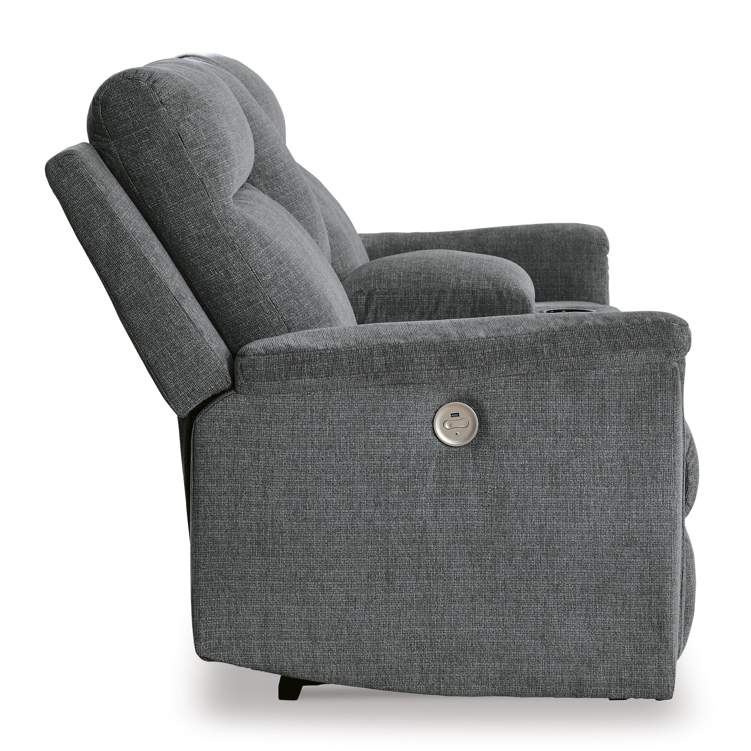 Signature Design by Ashley Barnsana 3320296C Double Reclining Power Loveseat with Console IMAGE 4